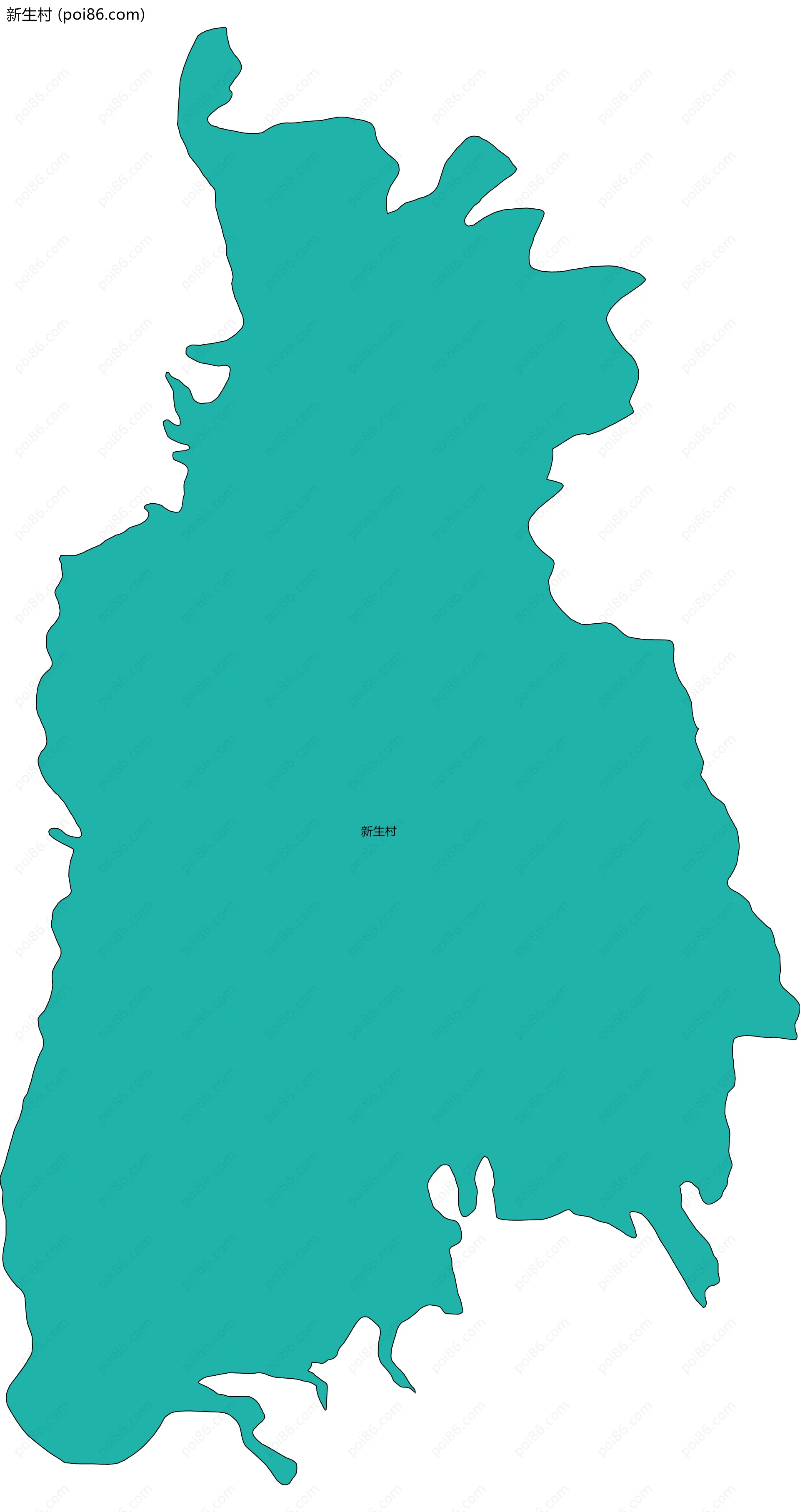 新生村边界地图