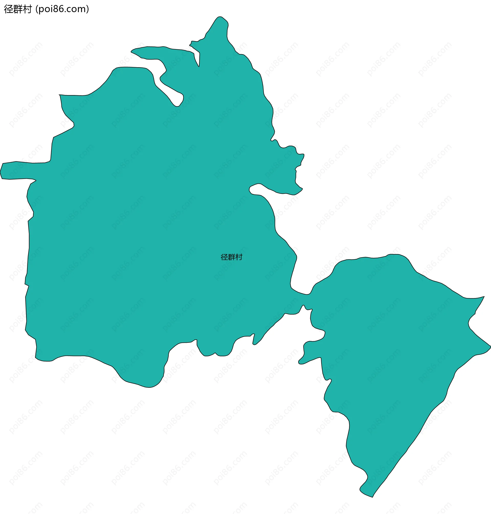 径群村边界地图