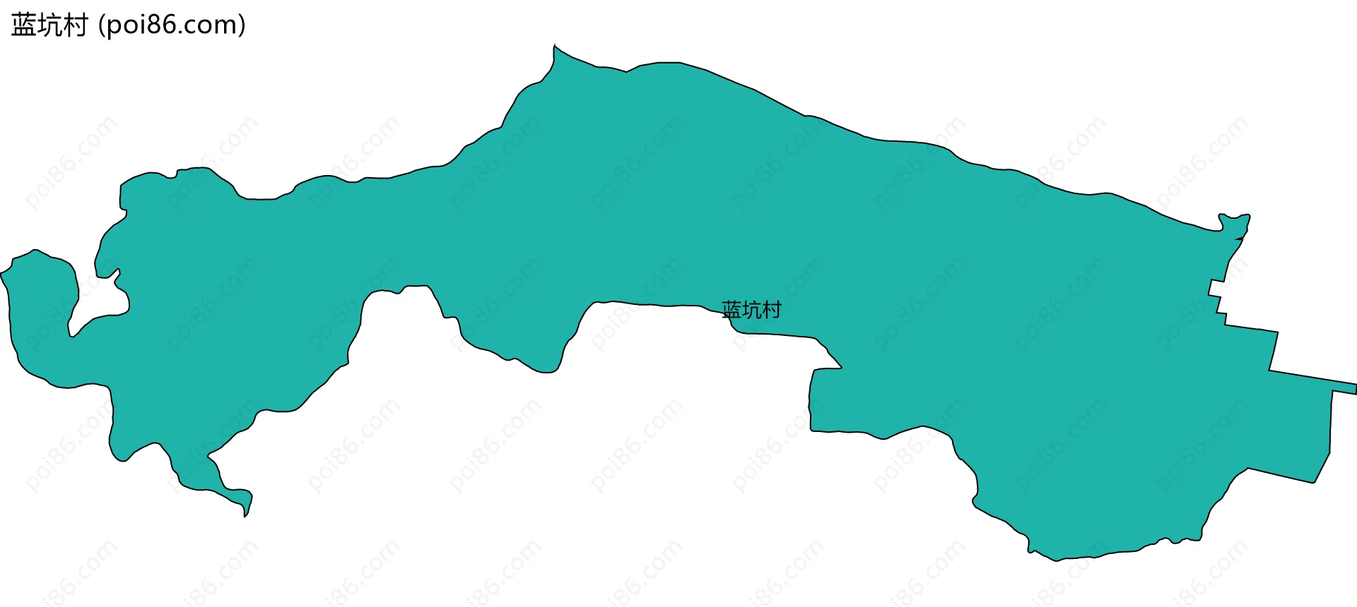 蓝坑村边界地图