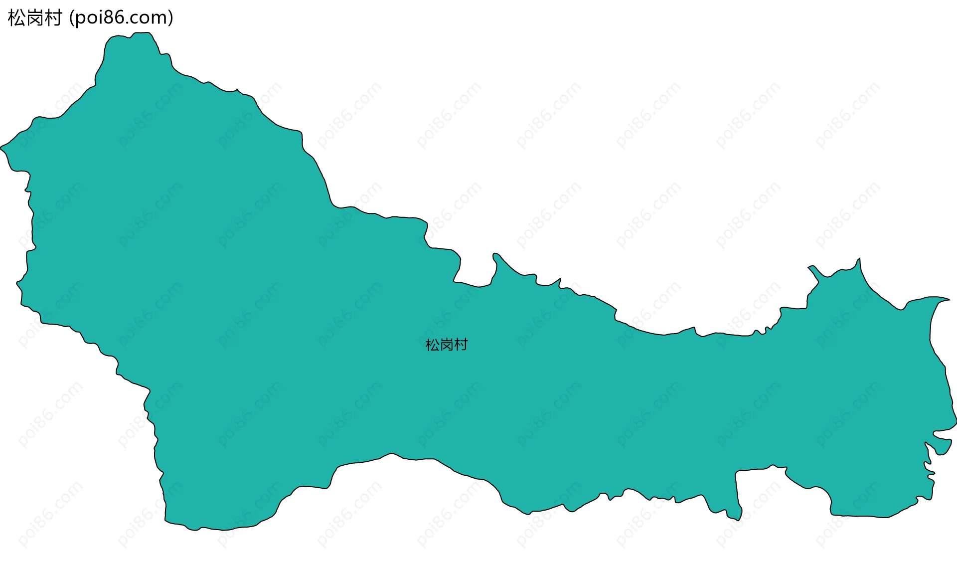 松岗村边界地图