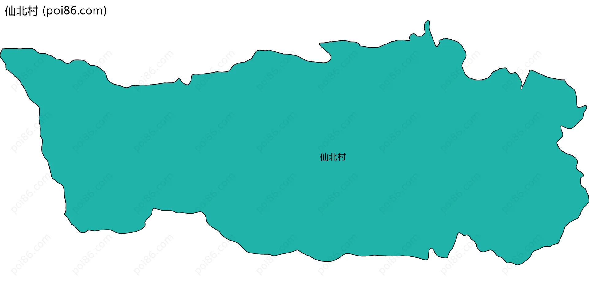 仙北村边界地图