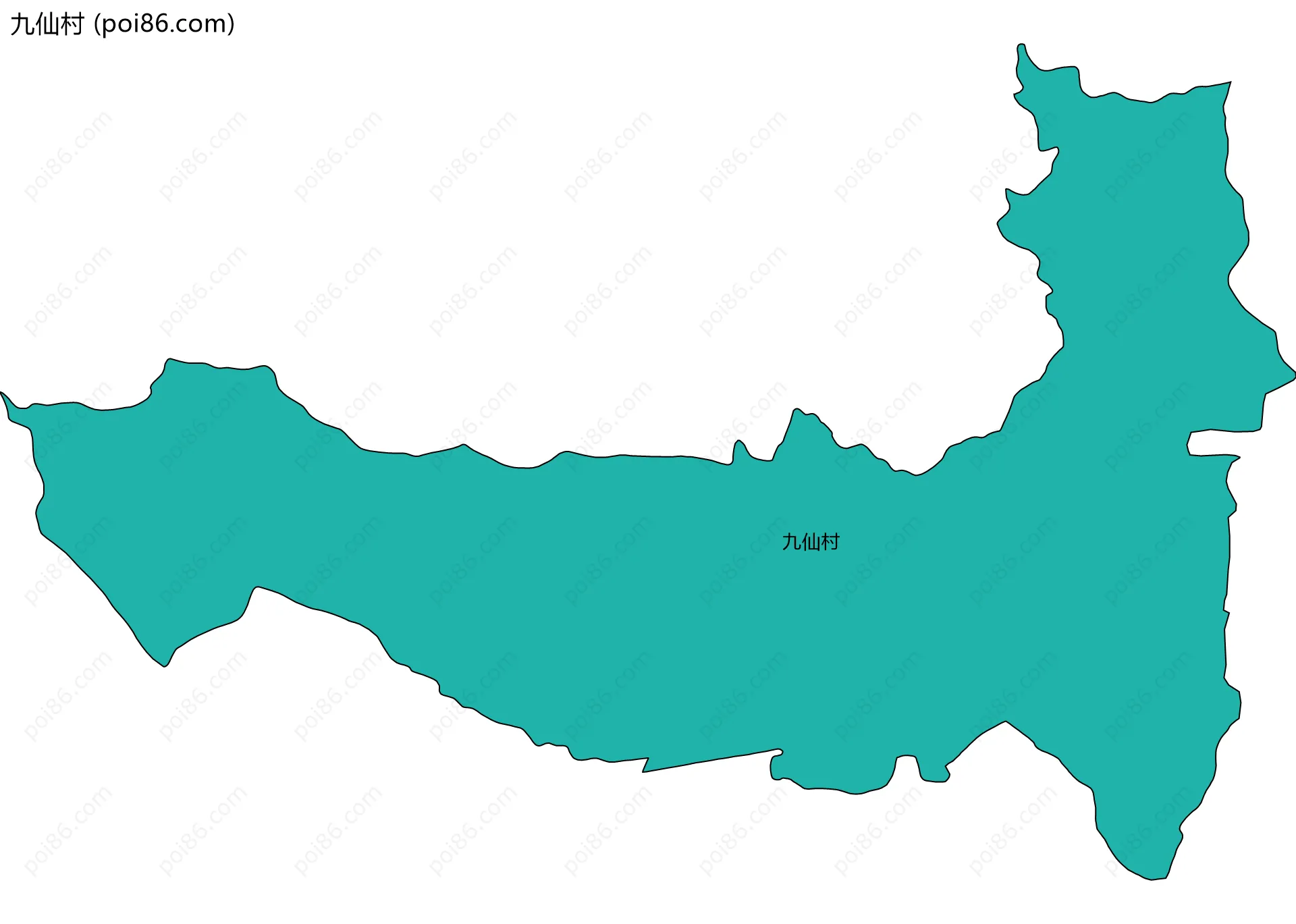 九仙村边界地图