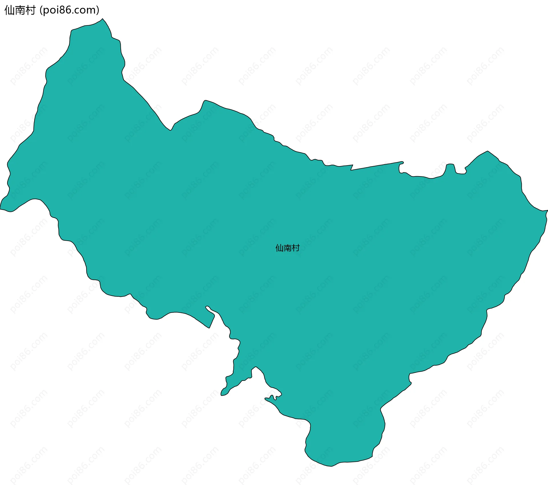 仙南村边界地图