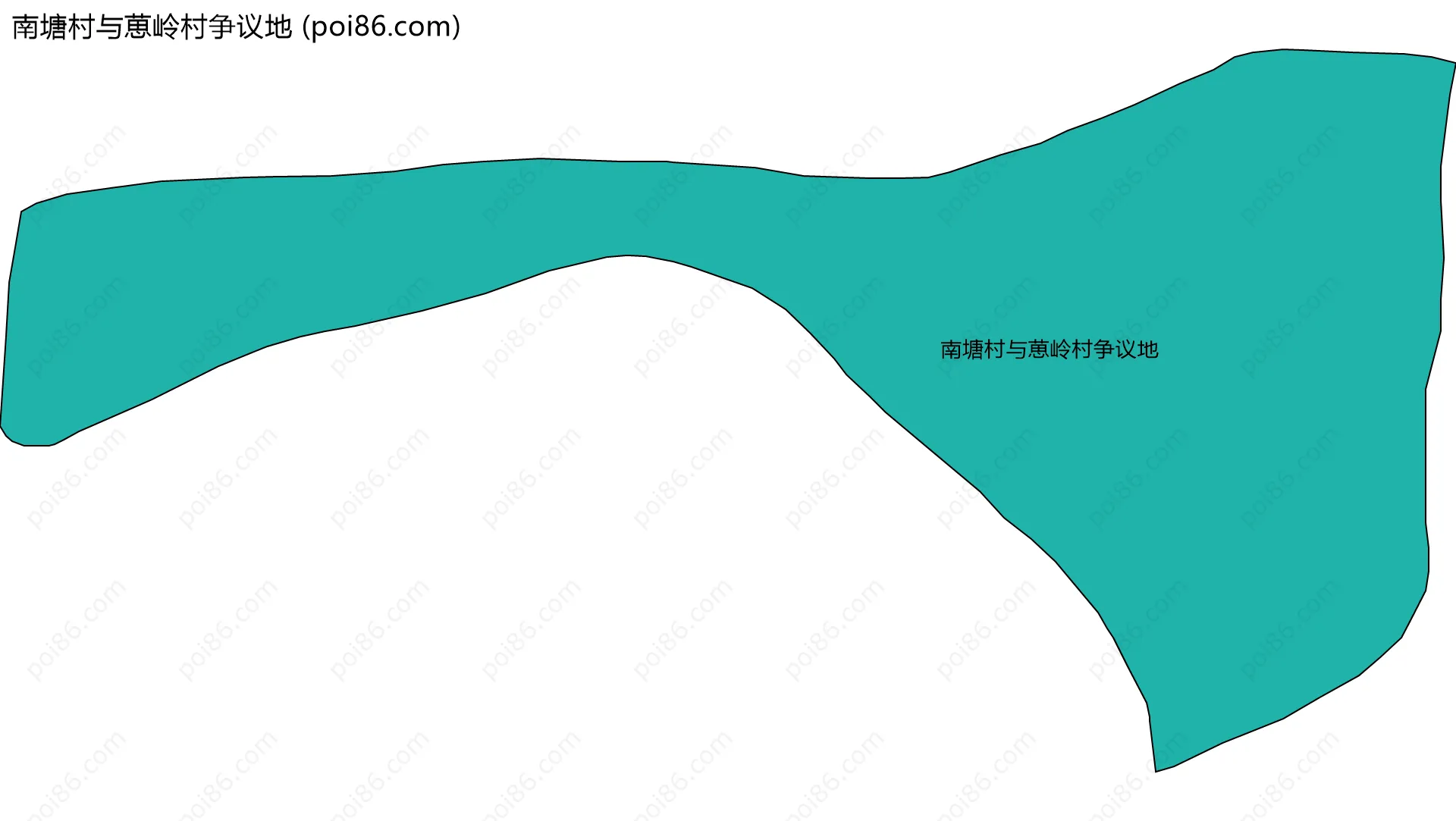 南塘村与葸岭村争议地边界地图