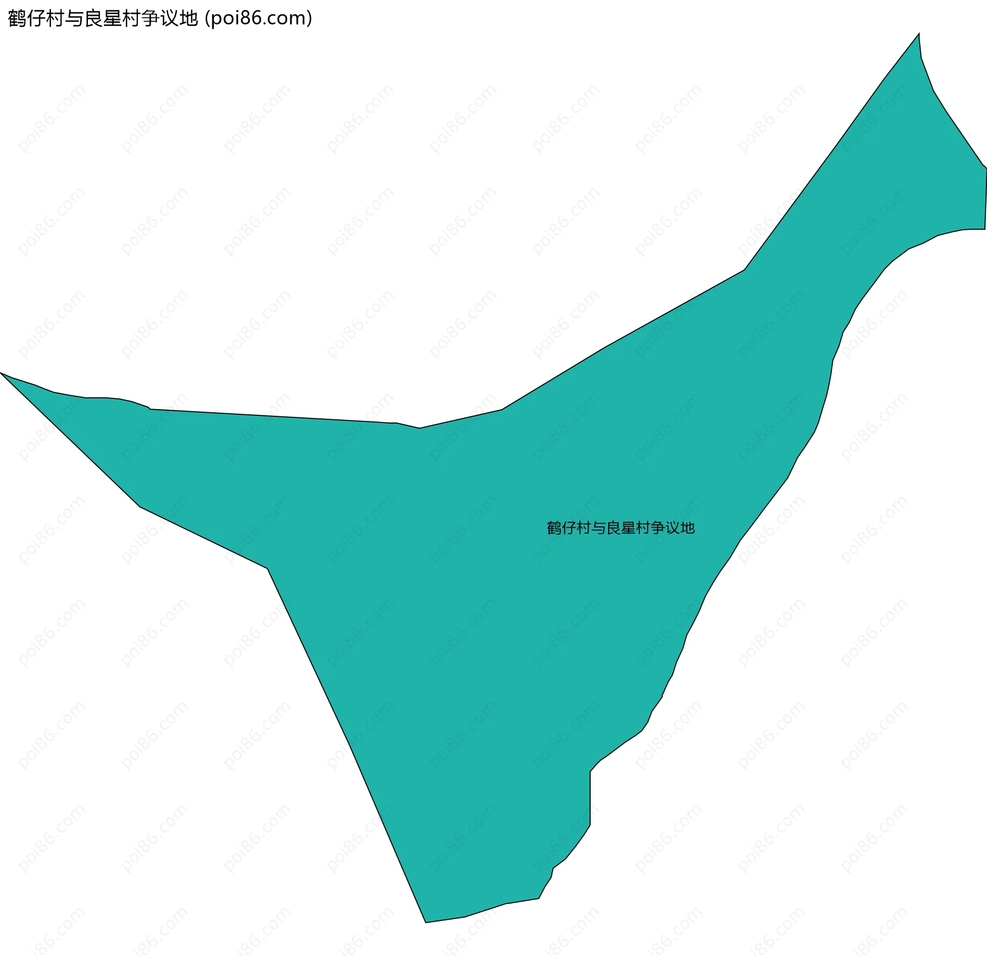 鹤仔村与良星村争议地边界地图