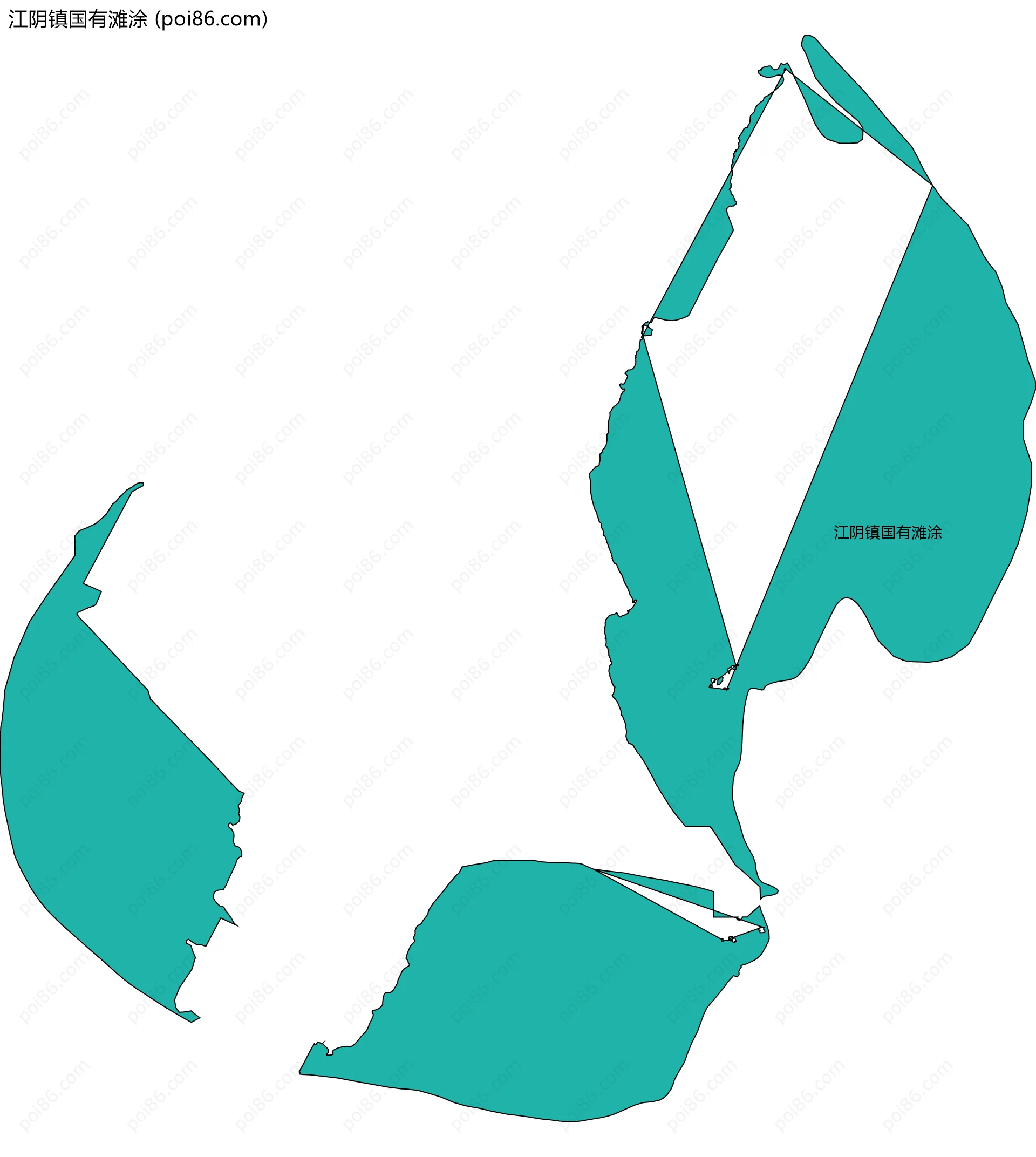 江阴镇国有滩涂边界地图