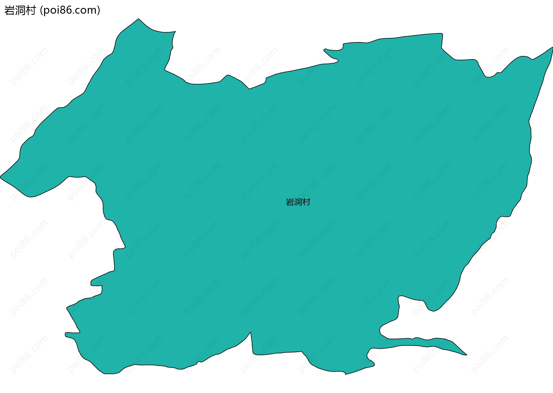 岩洞村边界地图