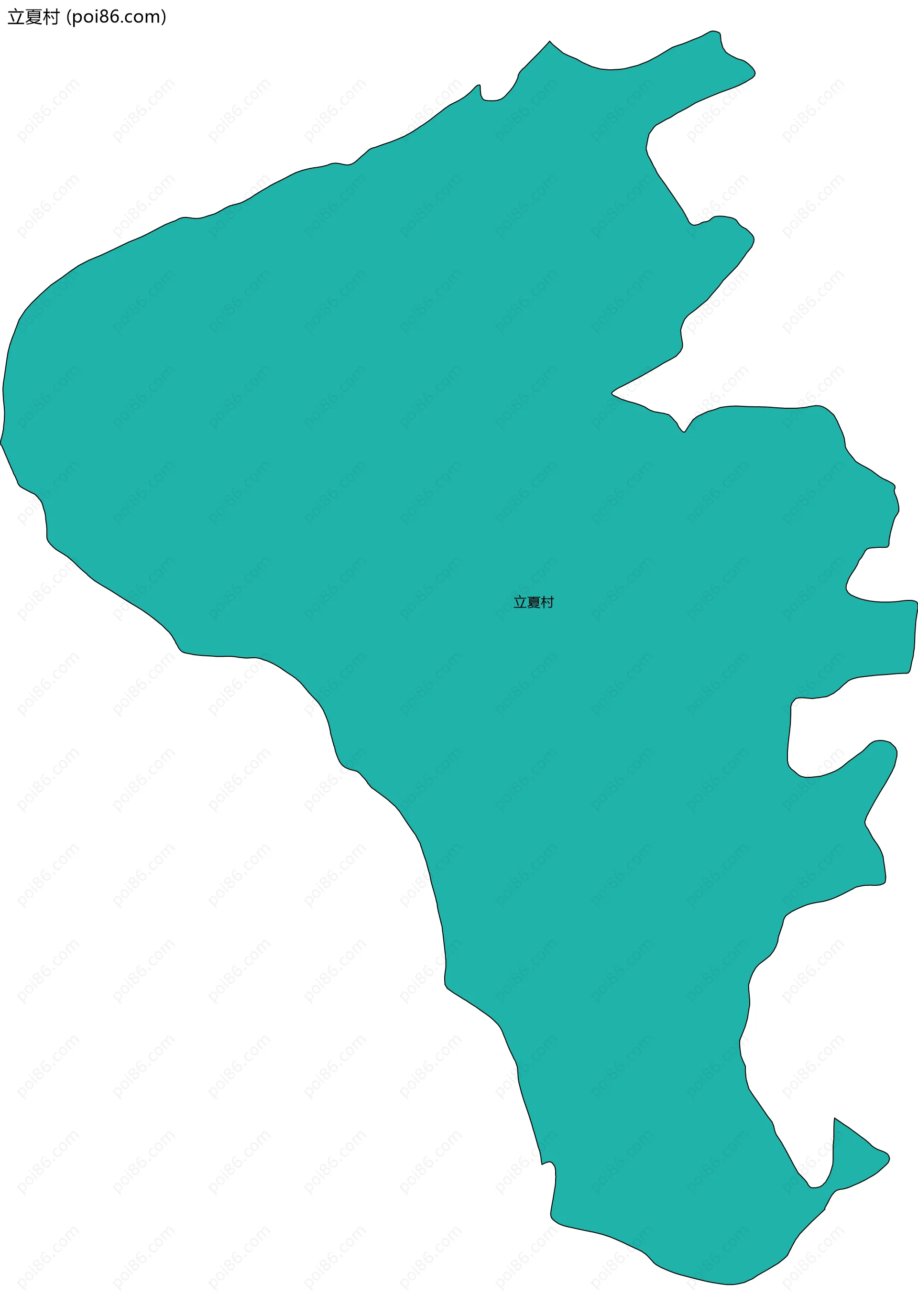 立夏村边界地图