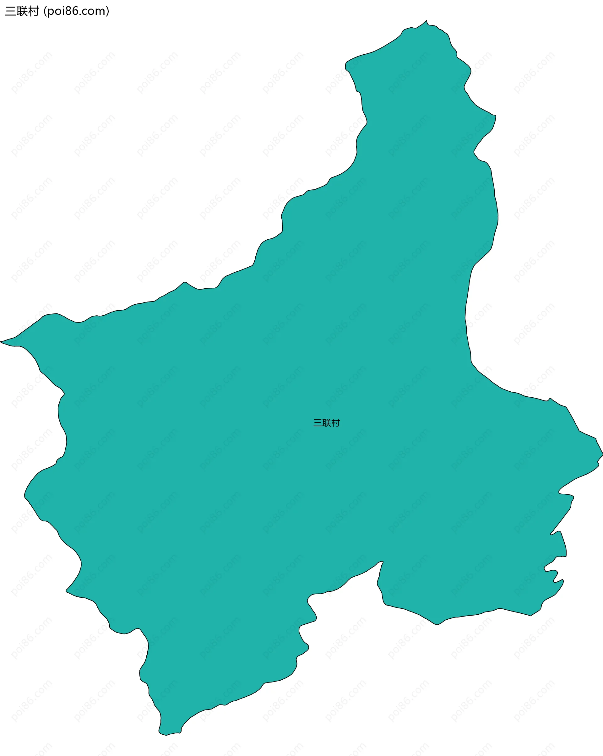 三联村边界地图