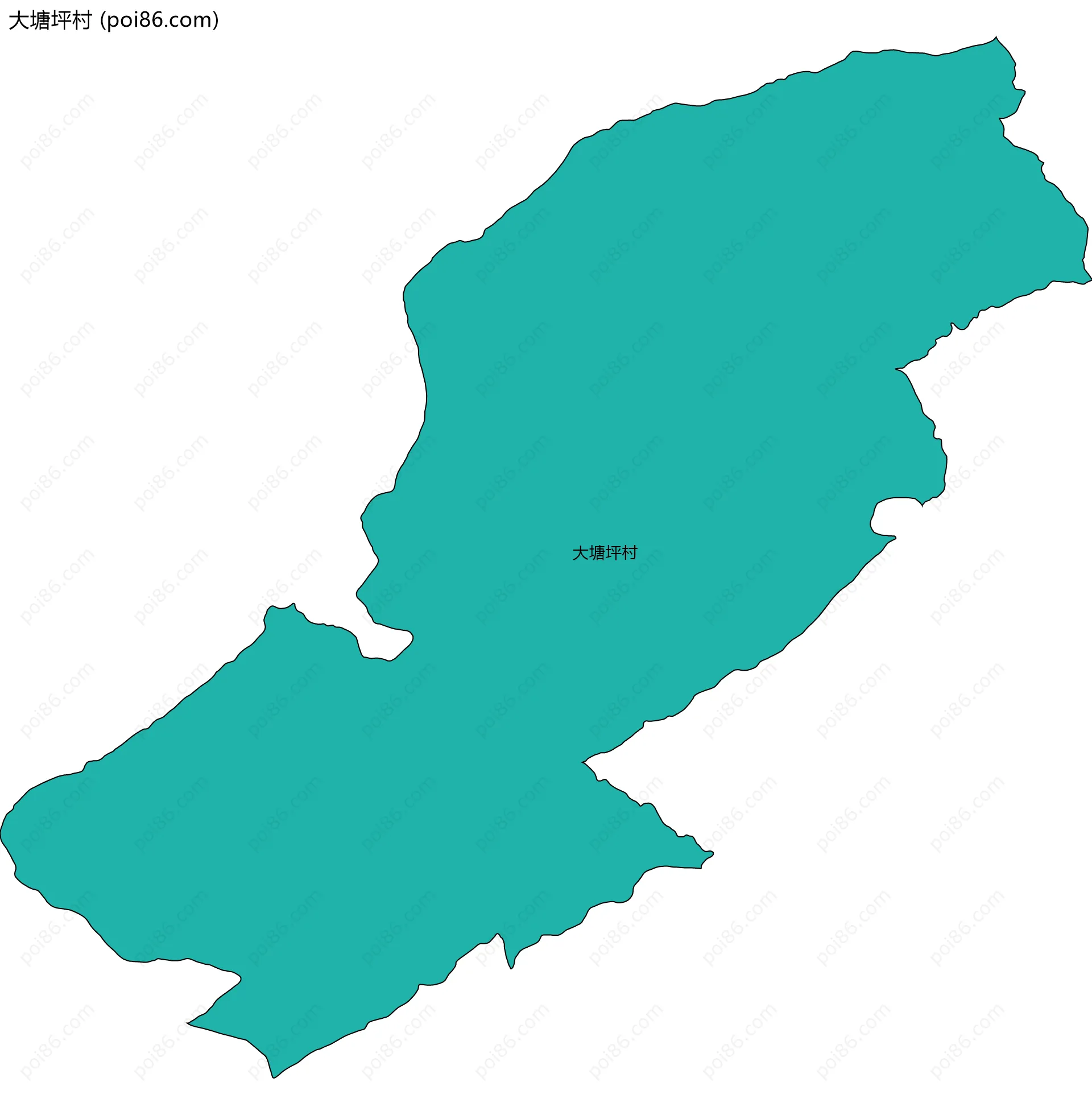 大塘坪村边界地图