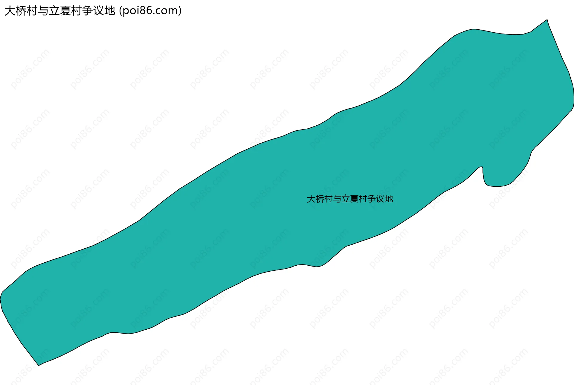 大桥村与立夏村争议地边界地图