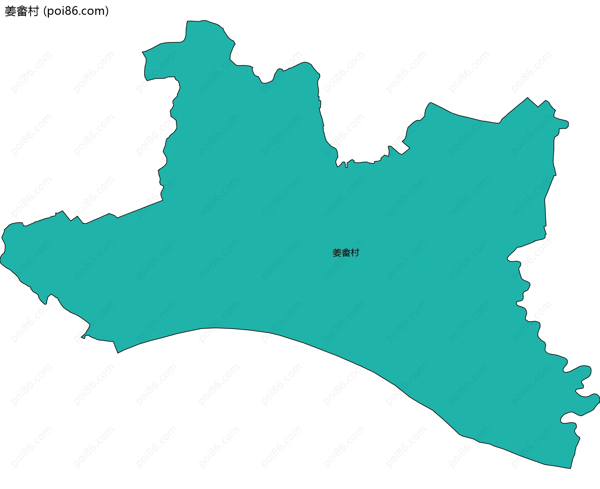 姜畲村边界地图