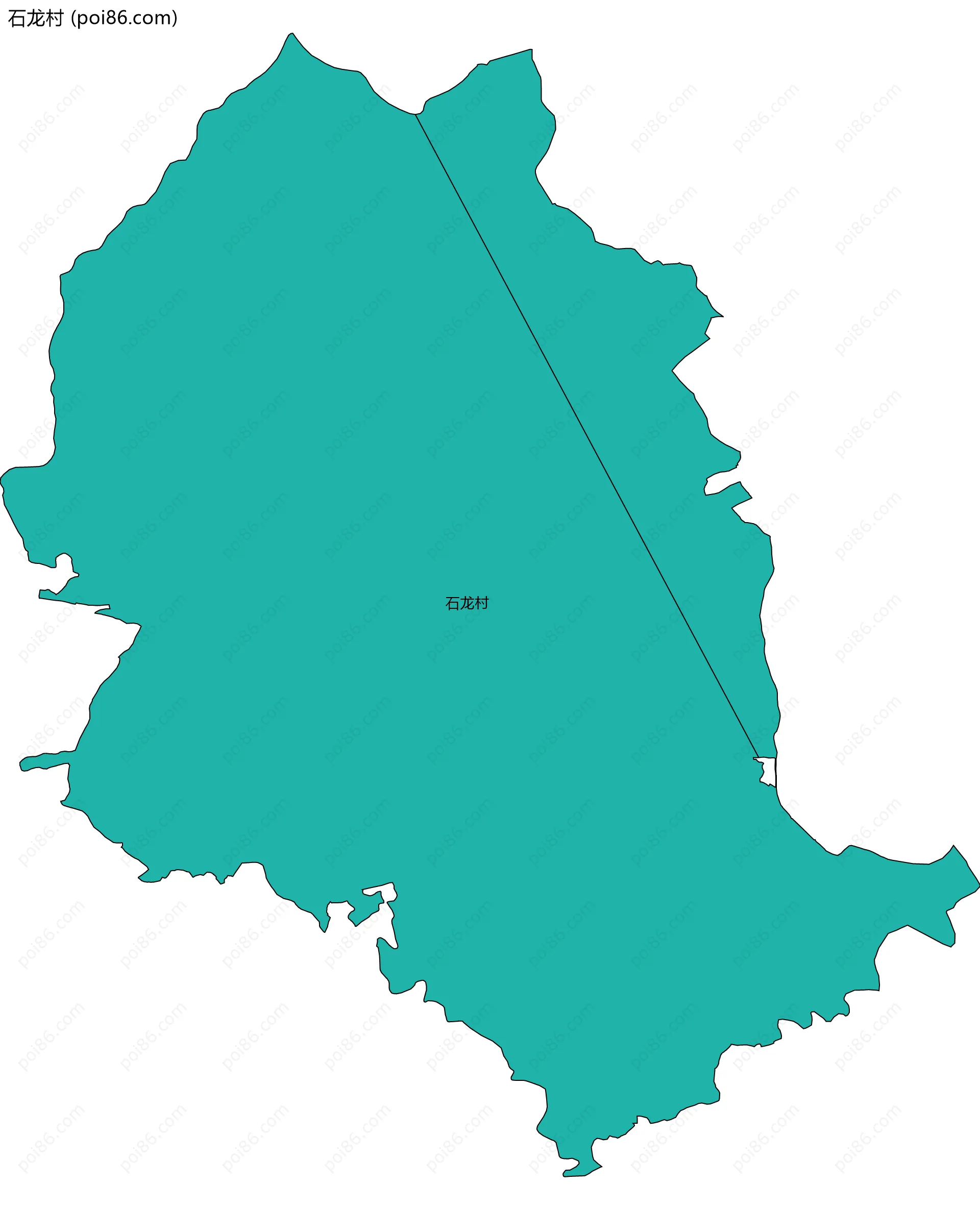 石龙村边界地图