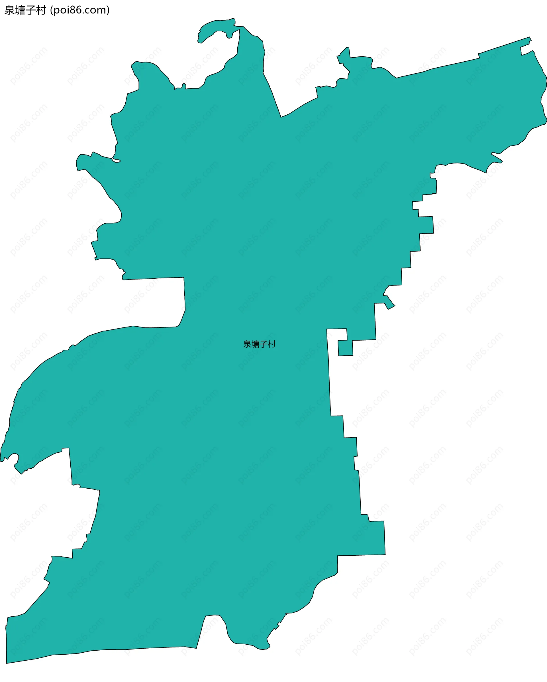 泉塘子村边界地图