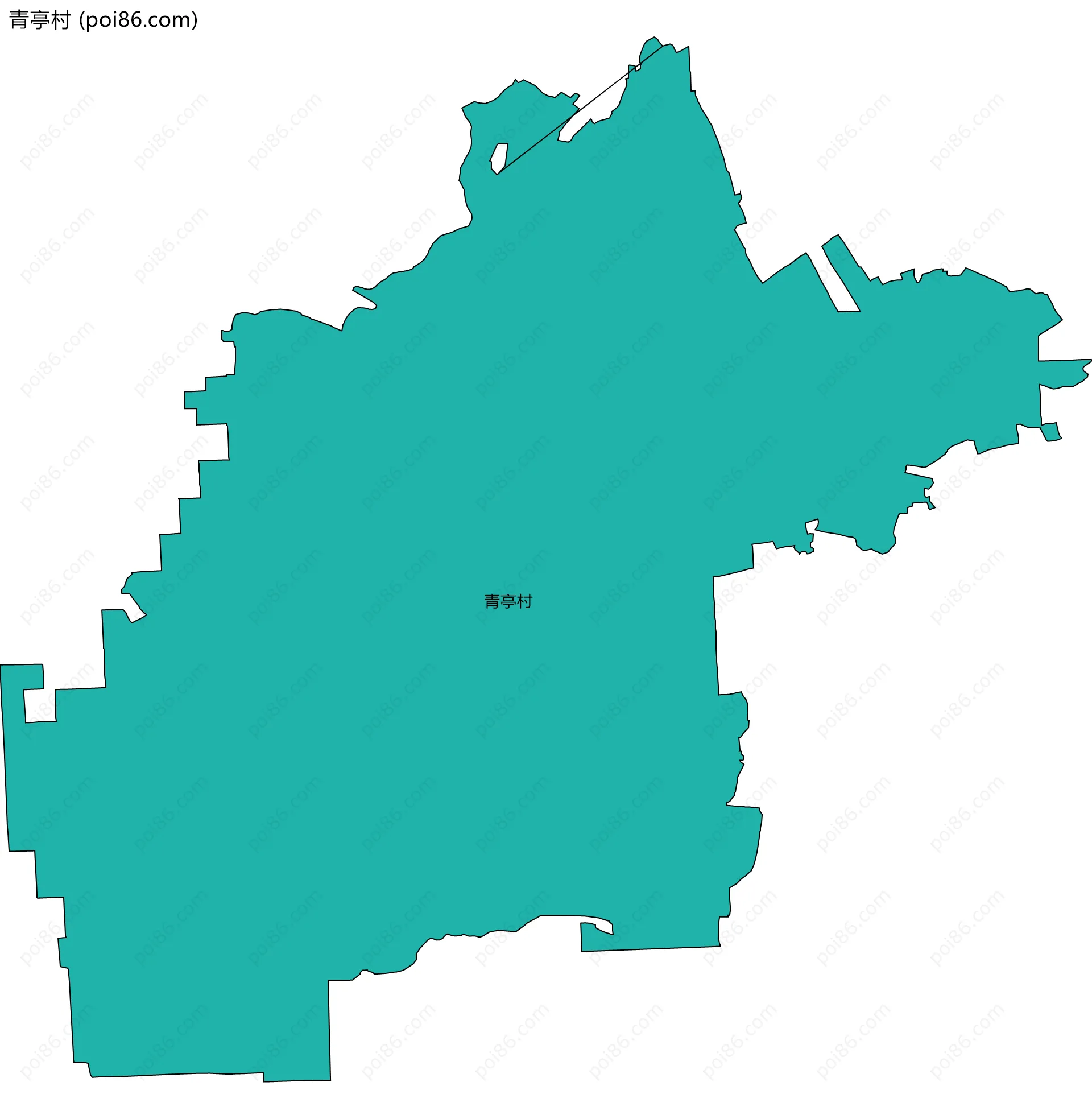 青亭村边界地图