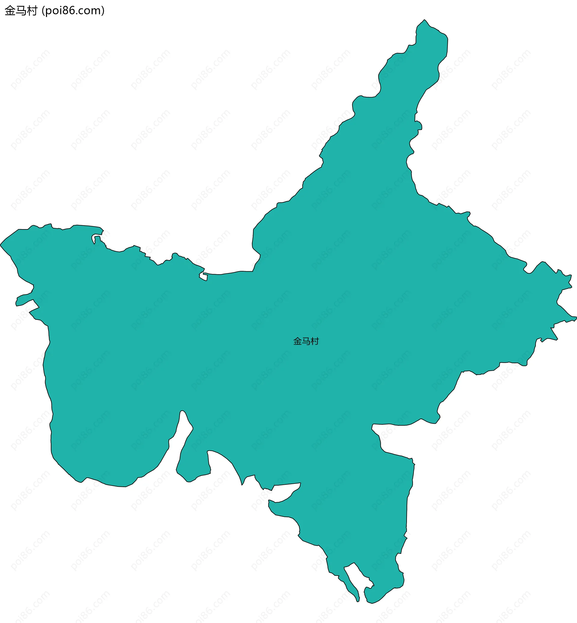 金马村边界地图