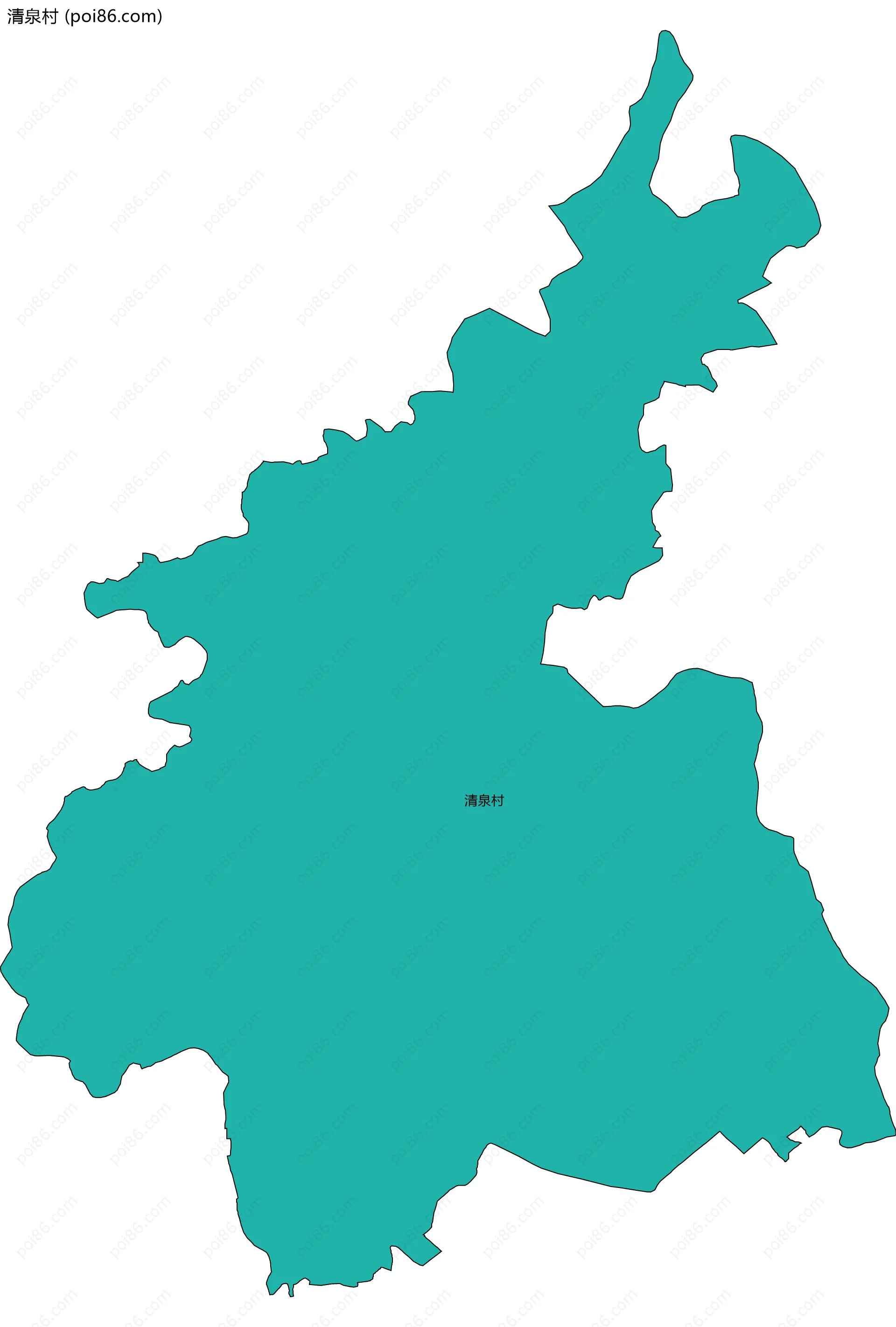 清泉村边界地图