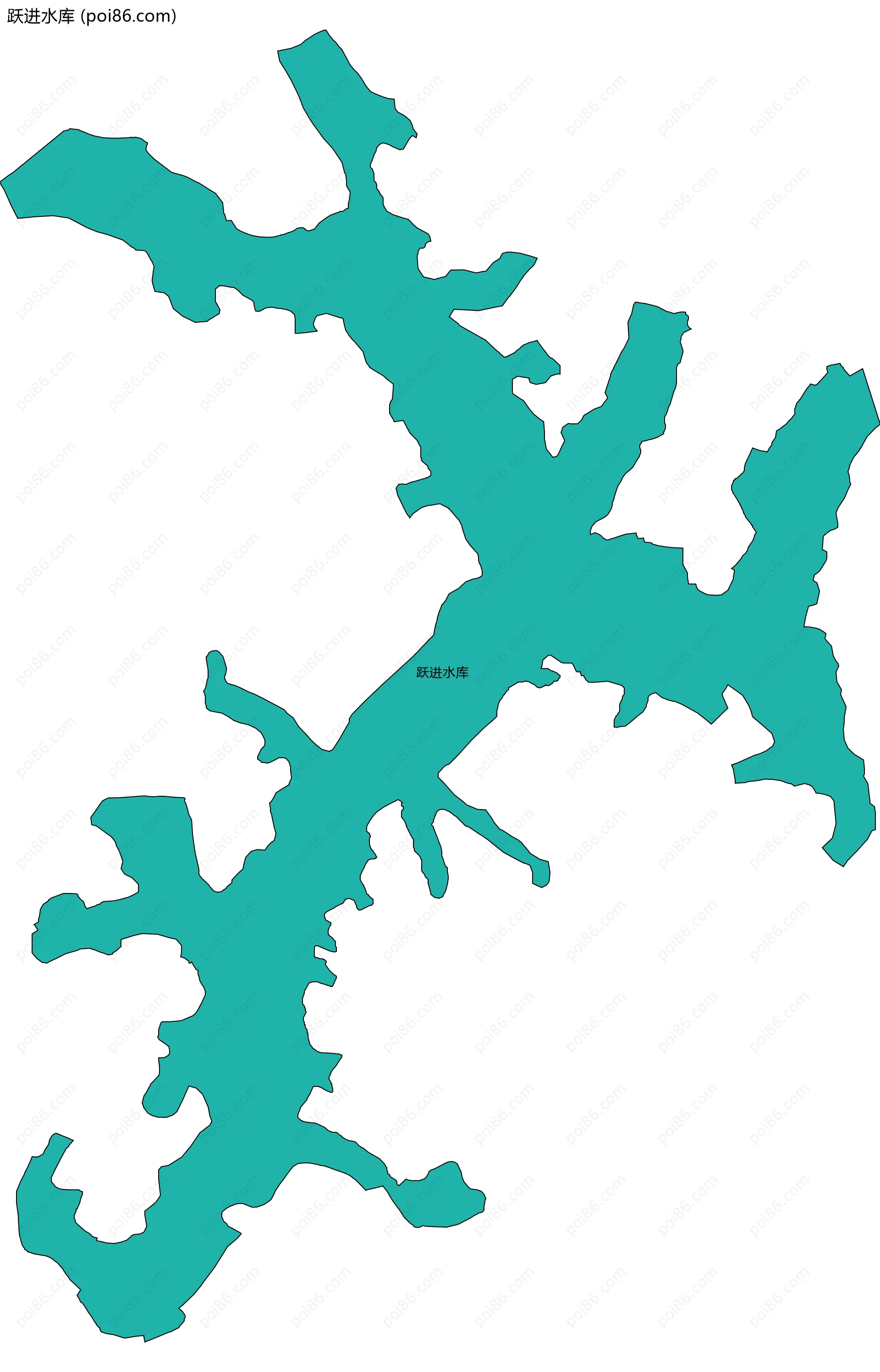 跃进水库边界地图