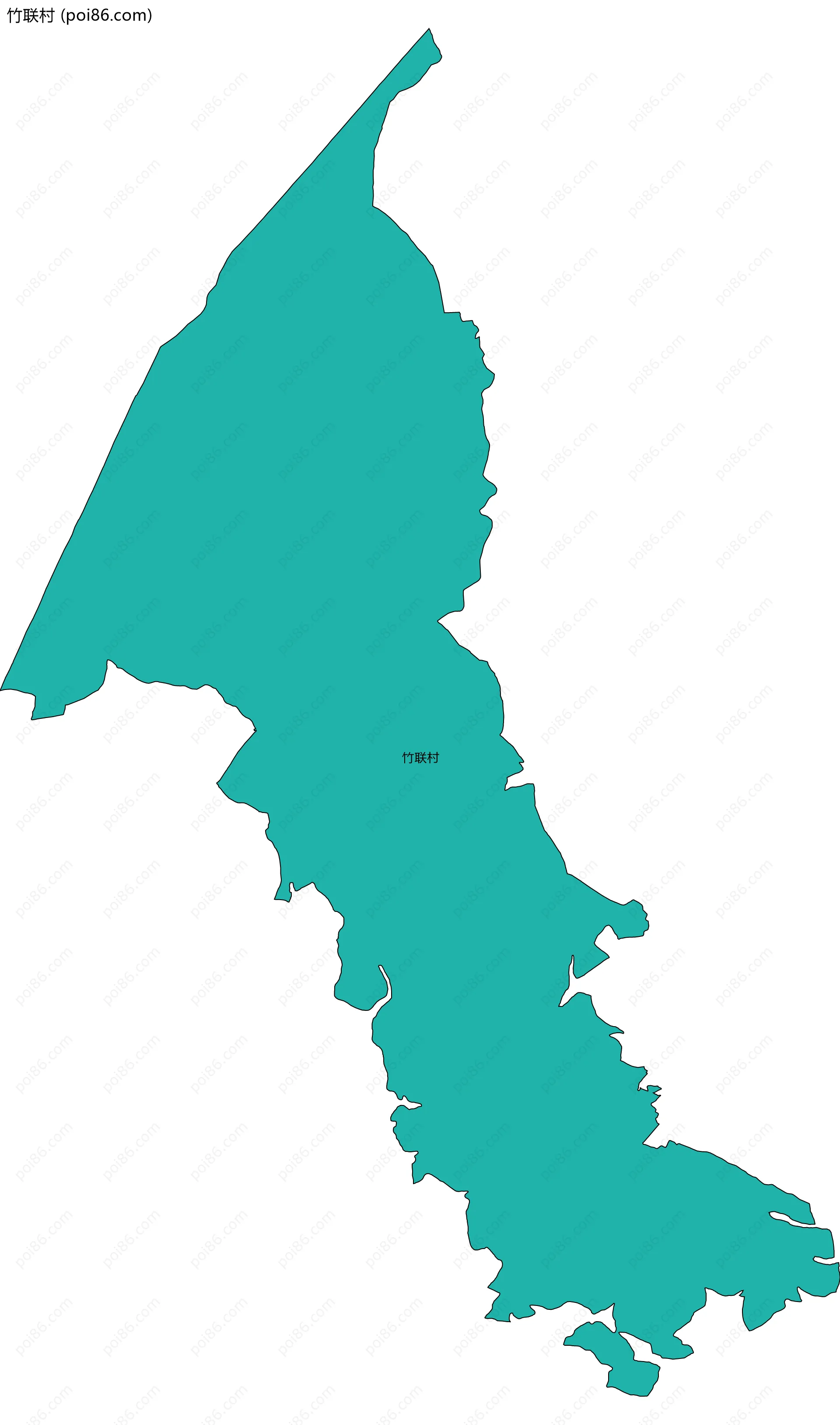 竹联村边界地图