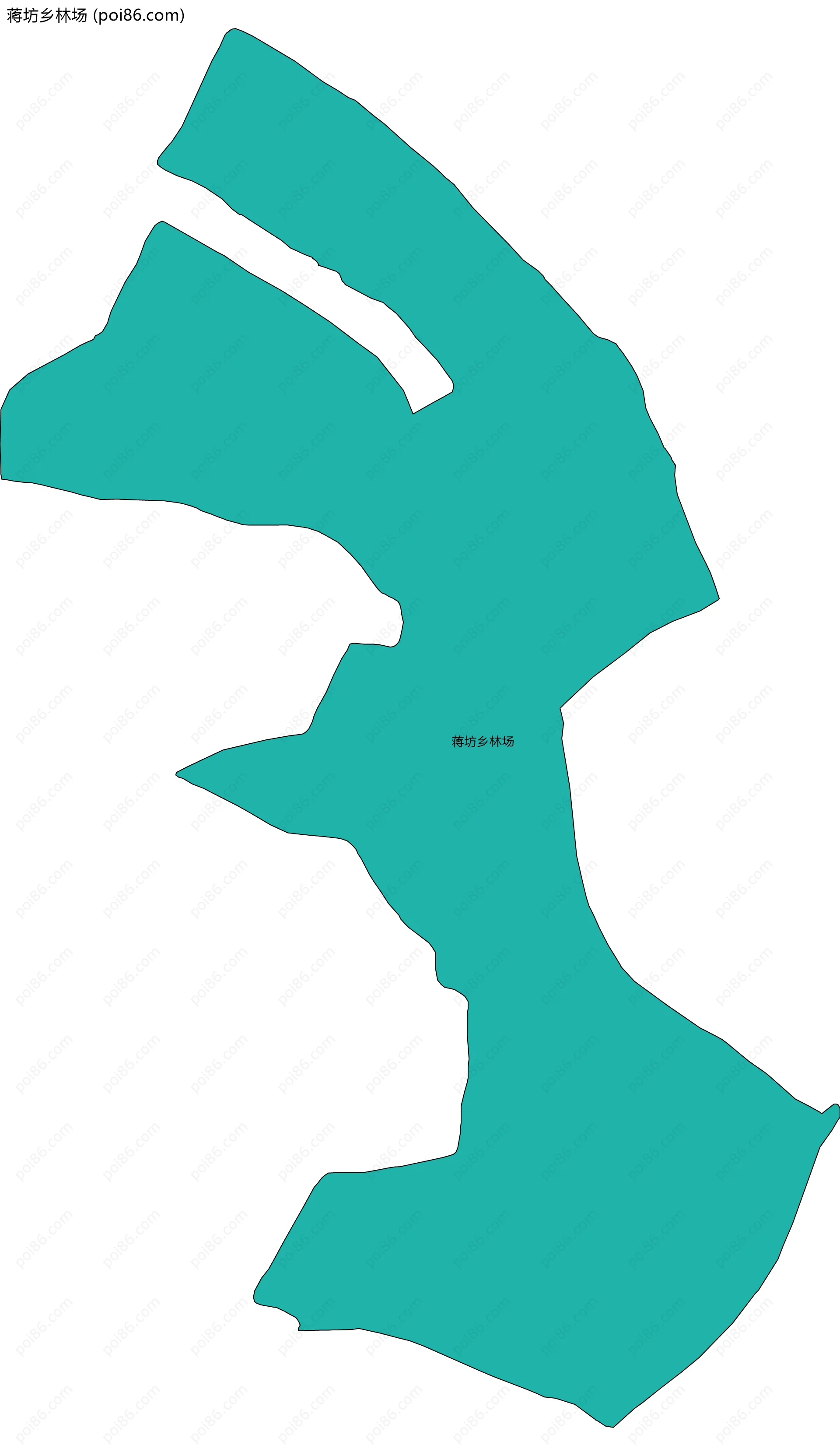 蒋坊乡林场边界地图