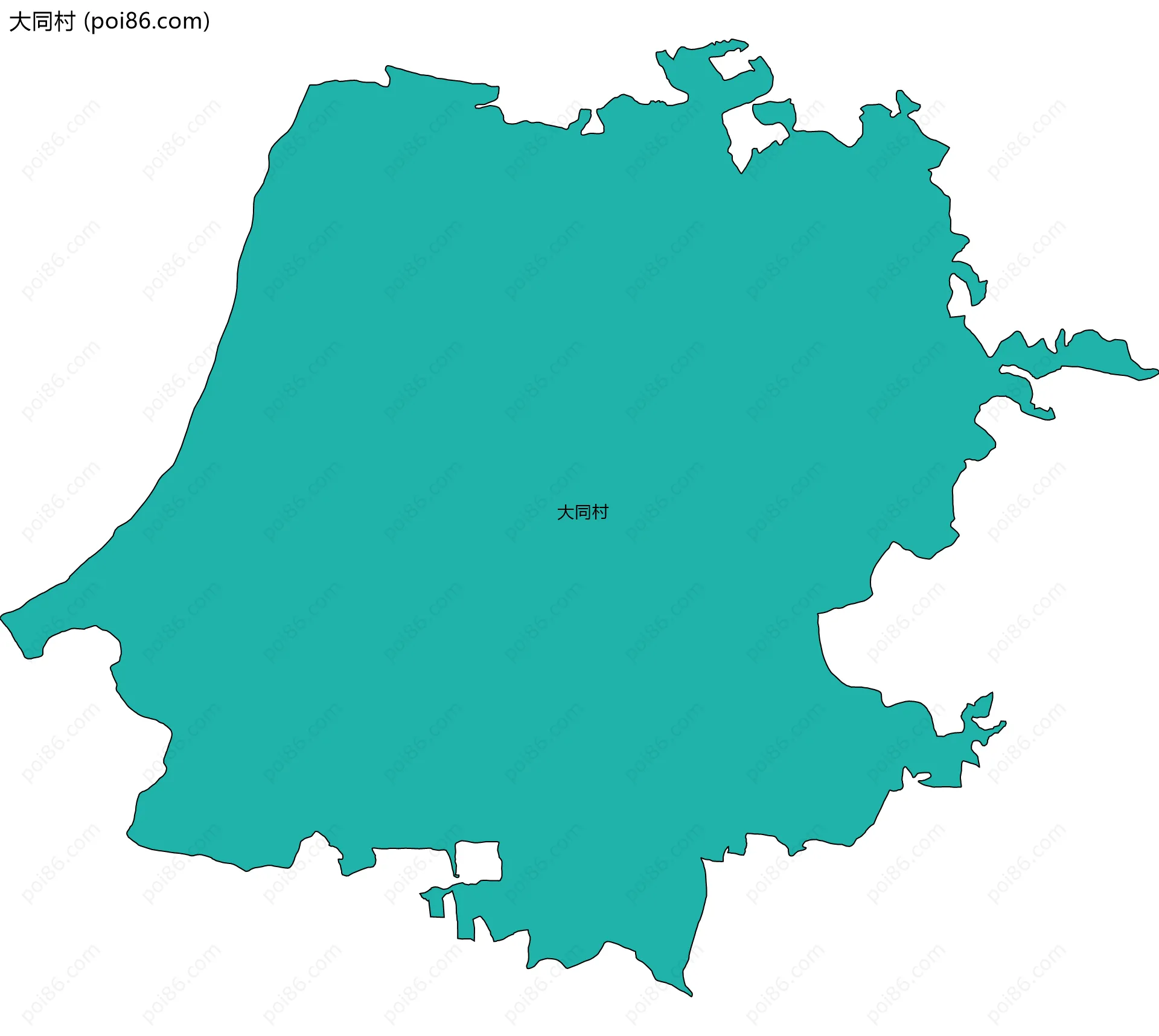 大同村边界地图