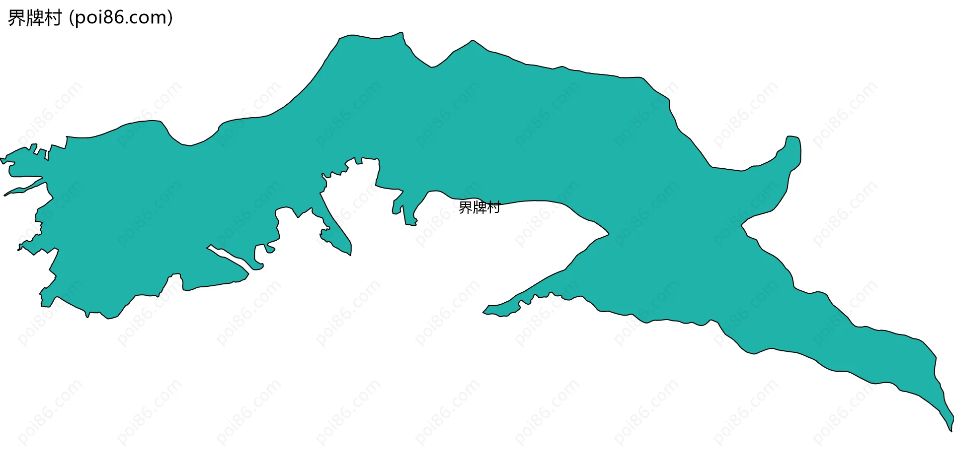 界牌村边界地图