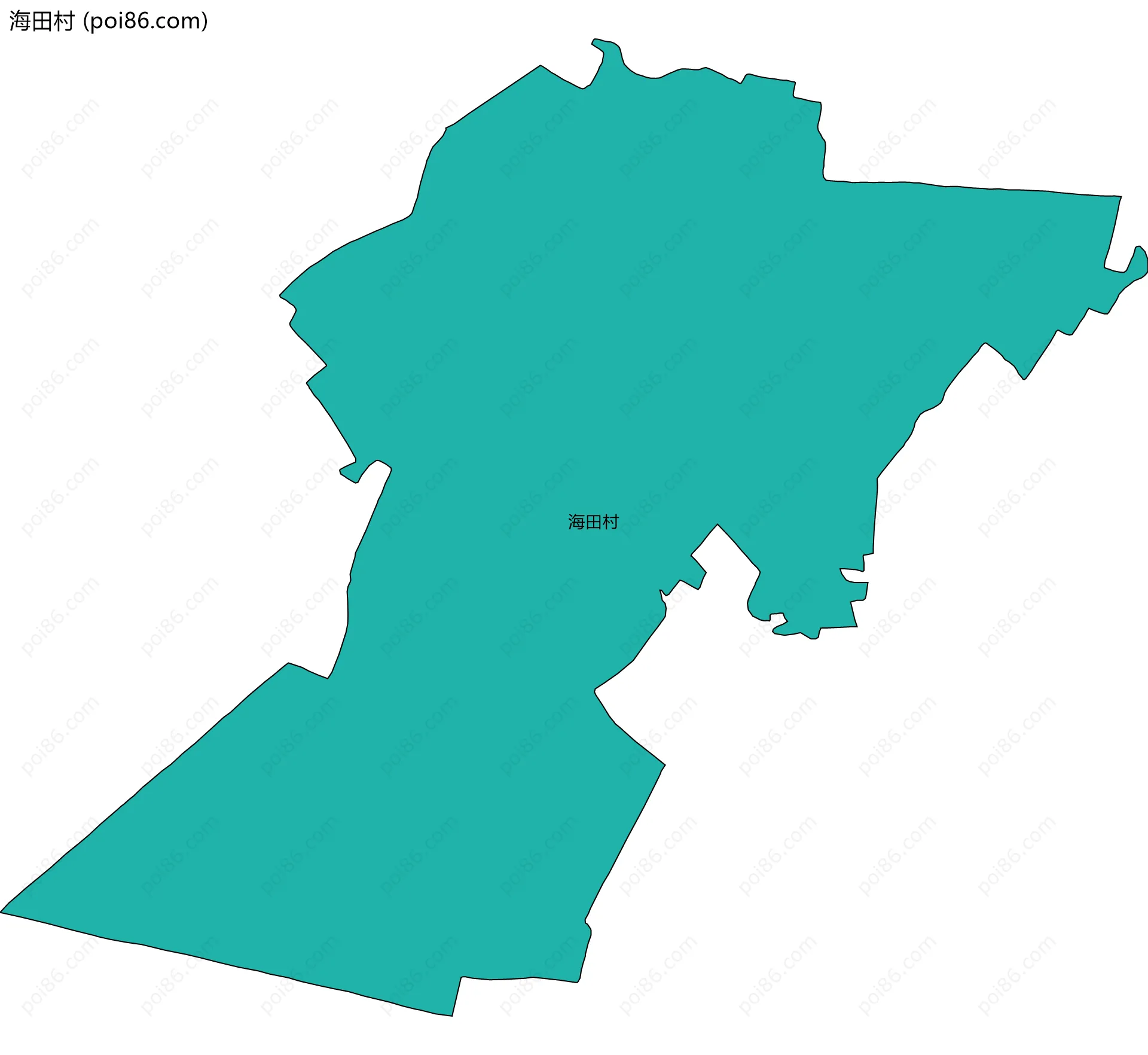 海田村边界地图
