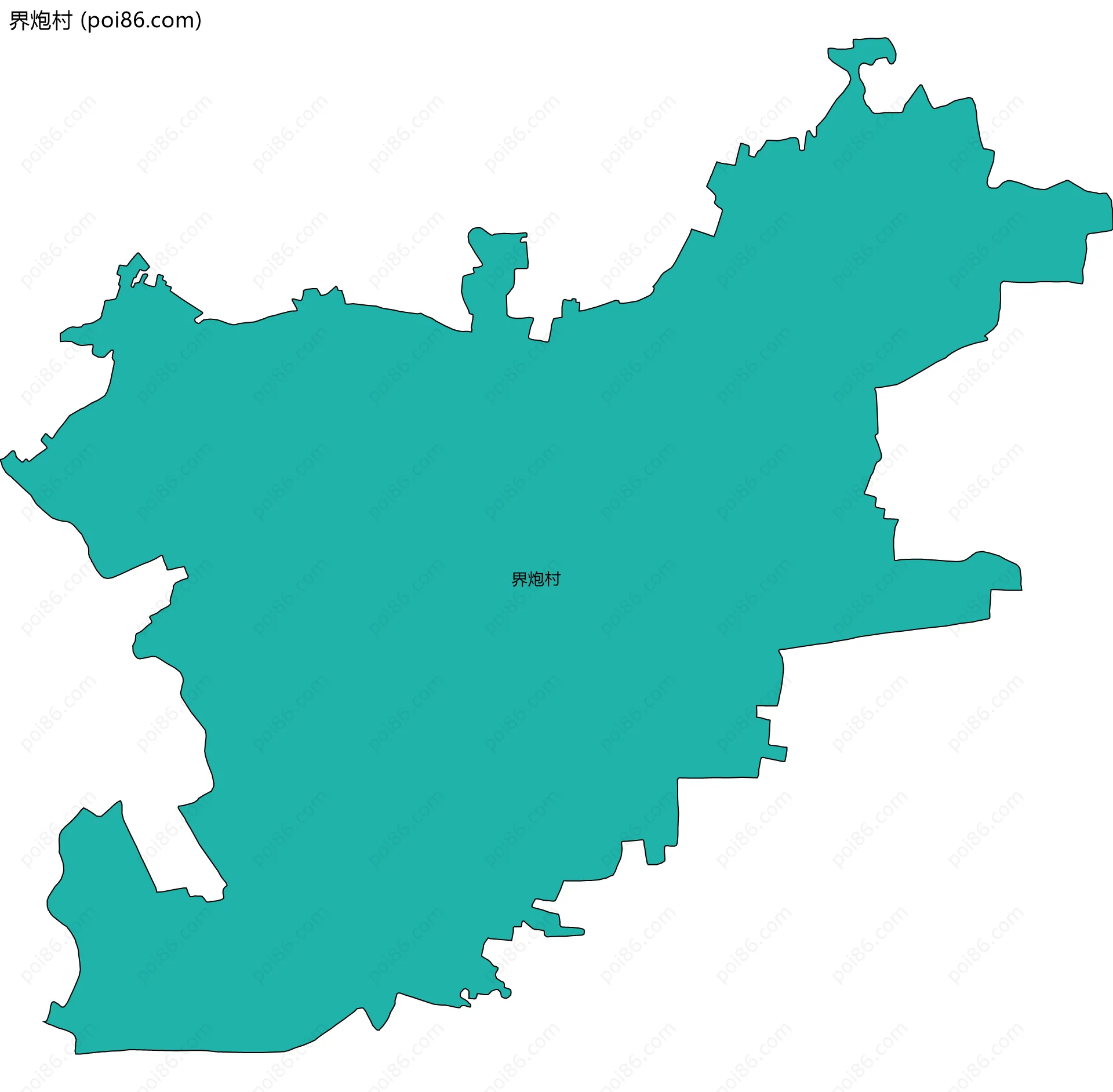 界炮村边界地图