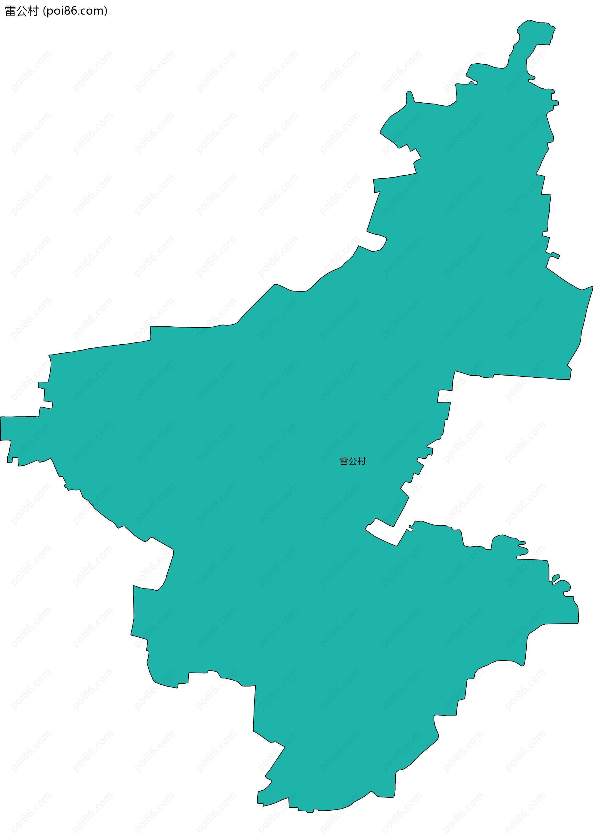 雷公村边界地图