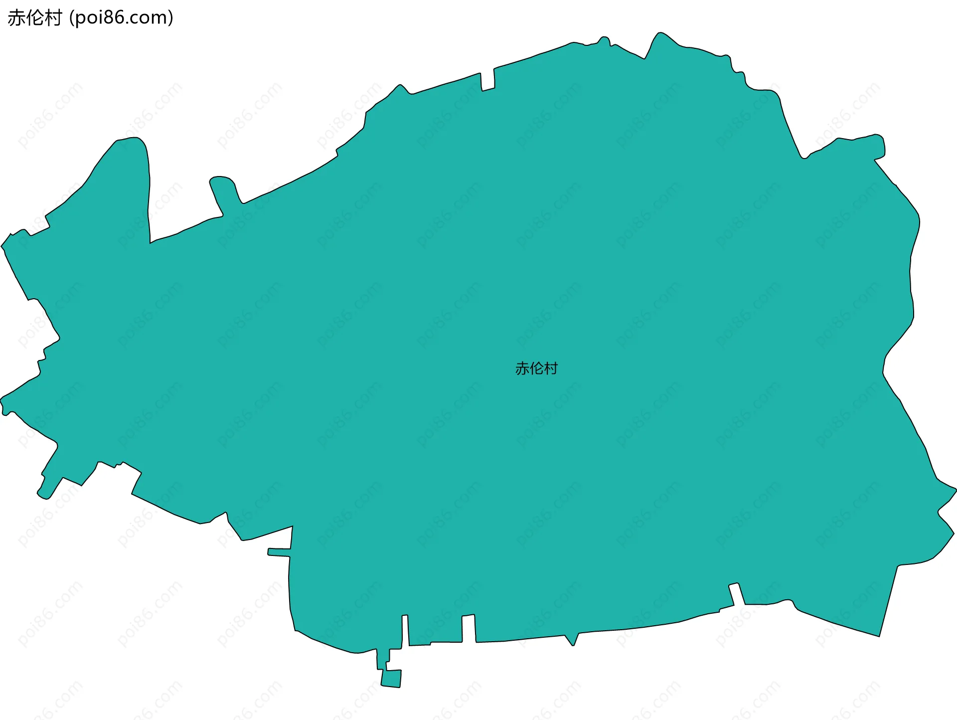 赤伦村边界地图