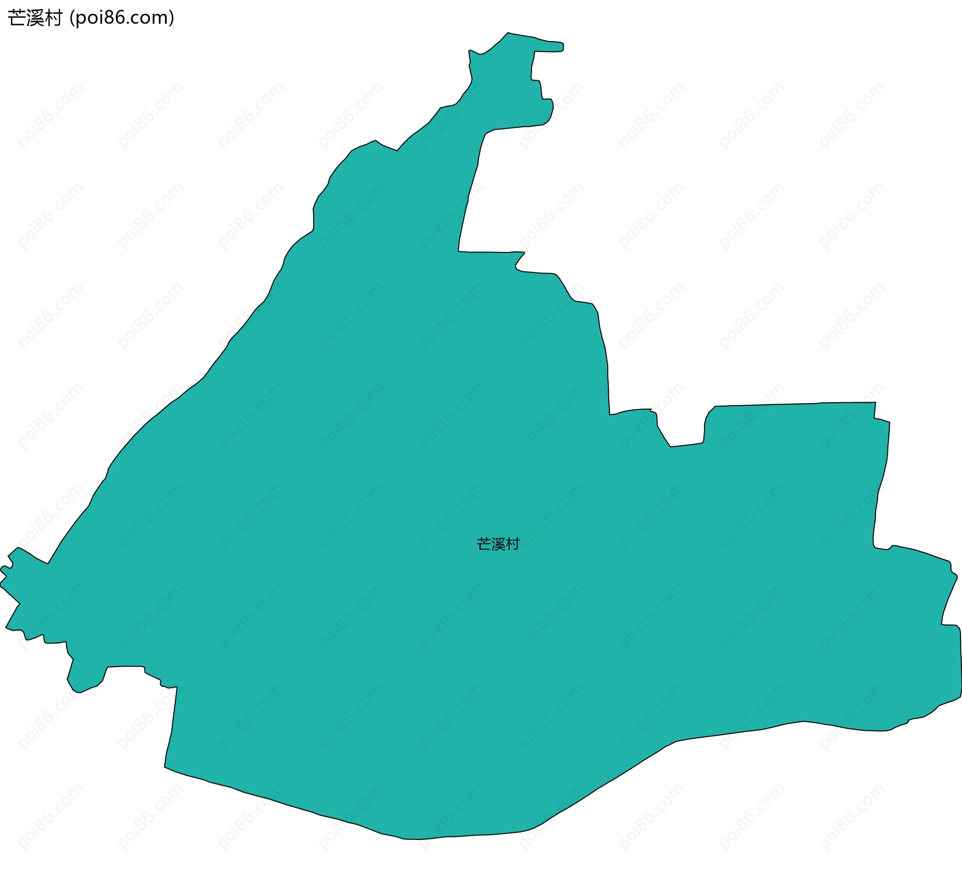 芒溪村边界地图