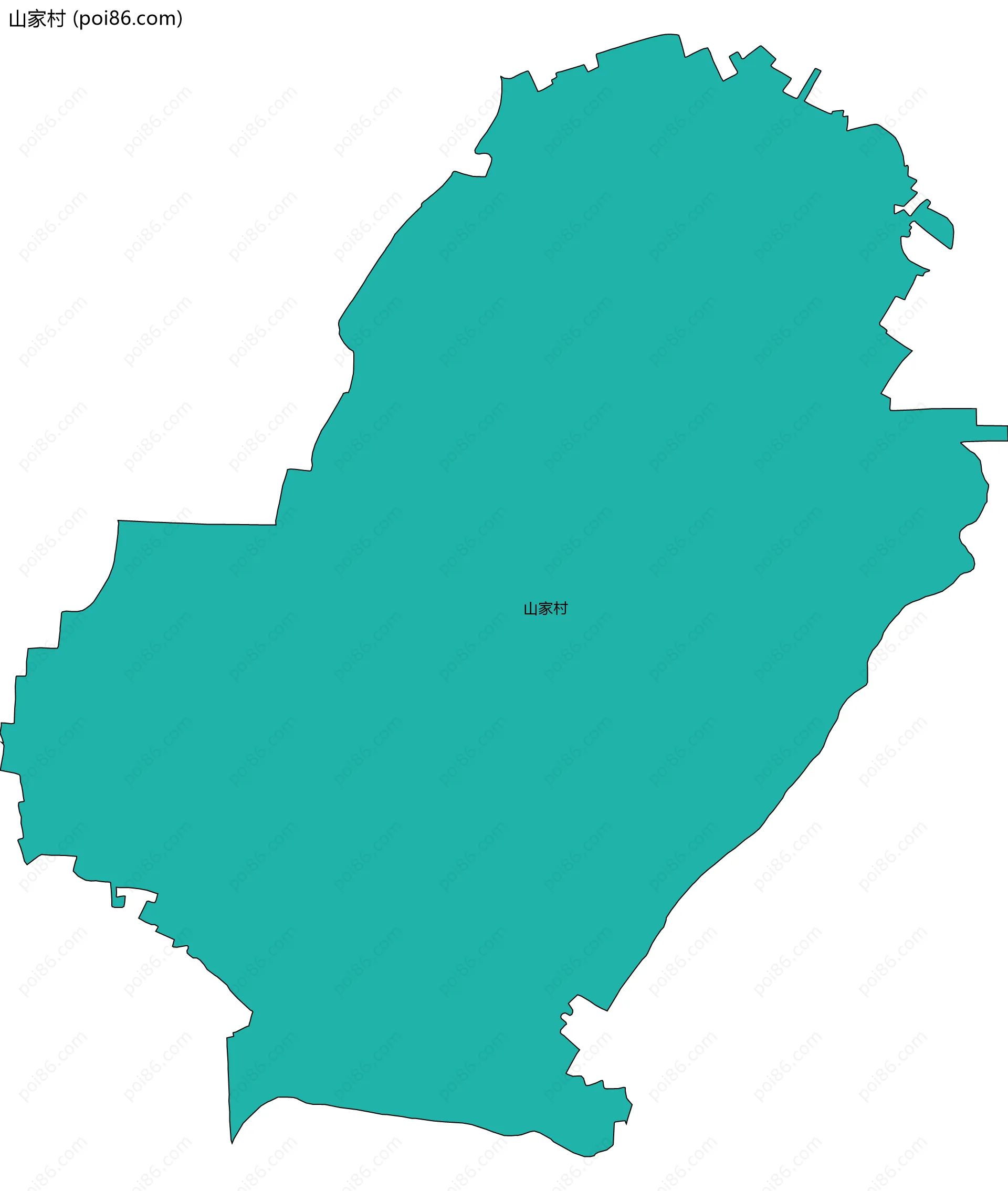 山家村边界地图