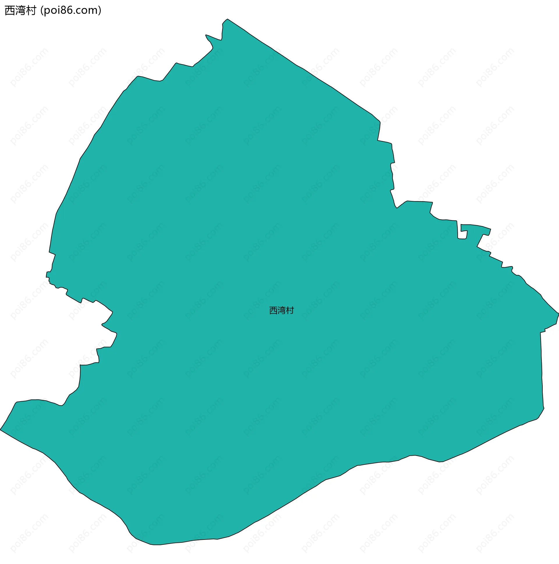 西湾村边界地图