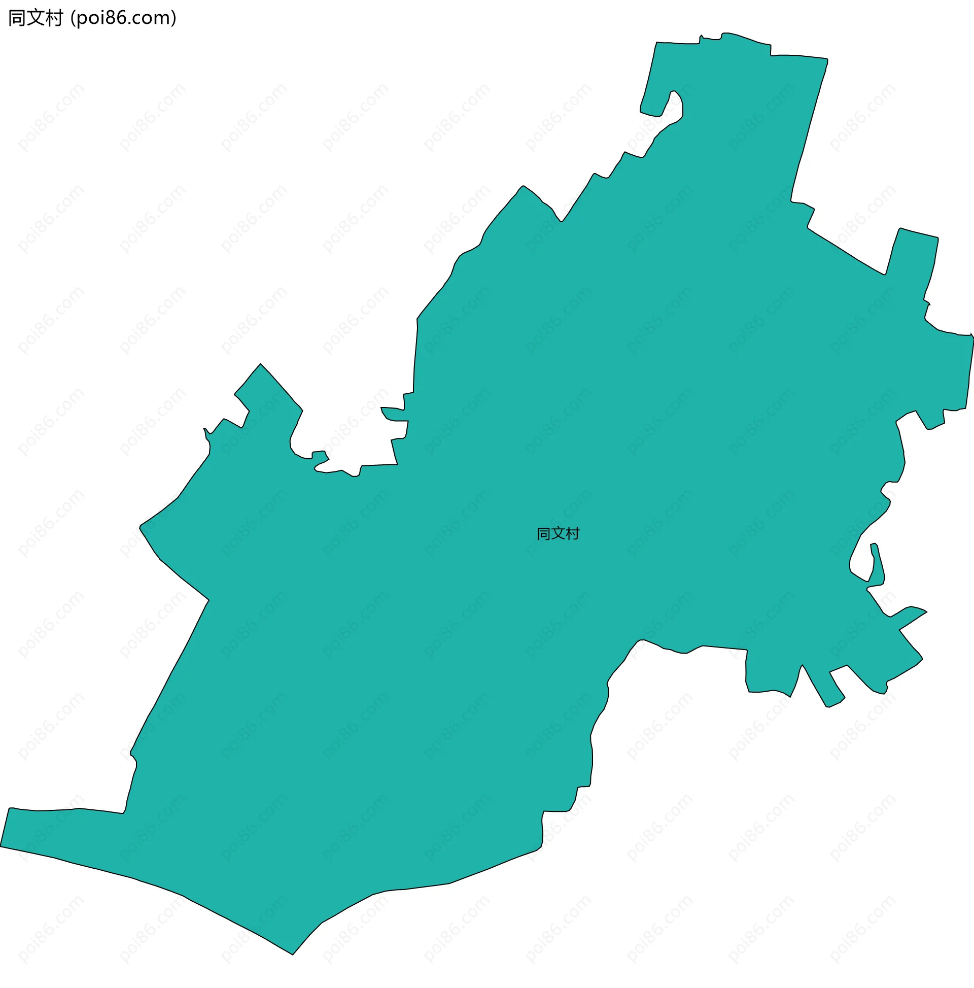 同文村边界地图