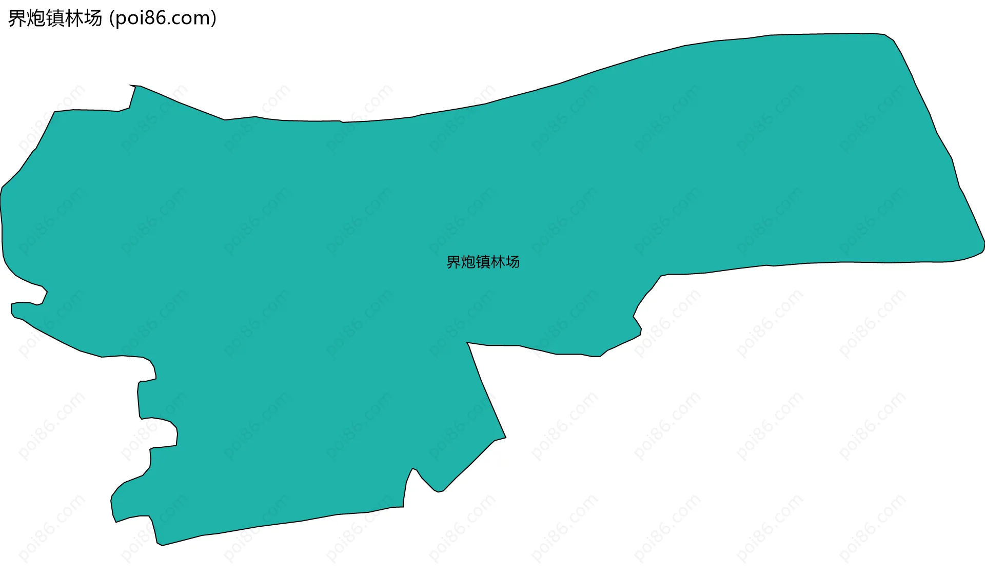 界炮镇林场边界地图