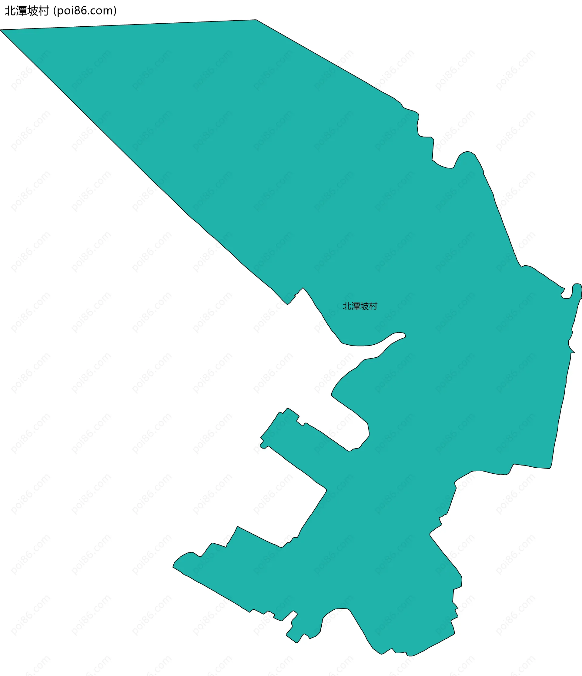 北潭坡村边界地图