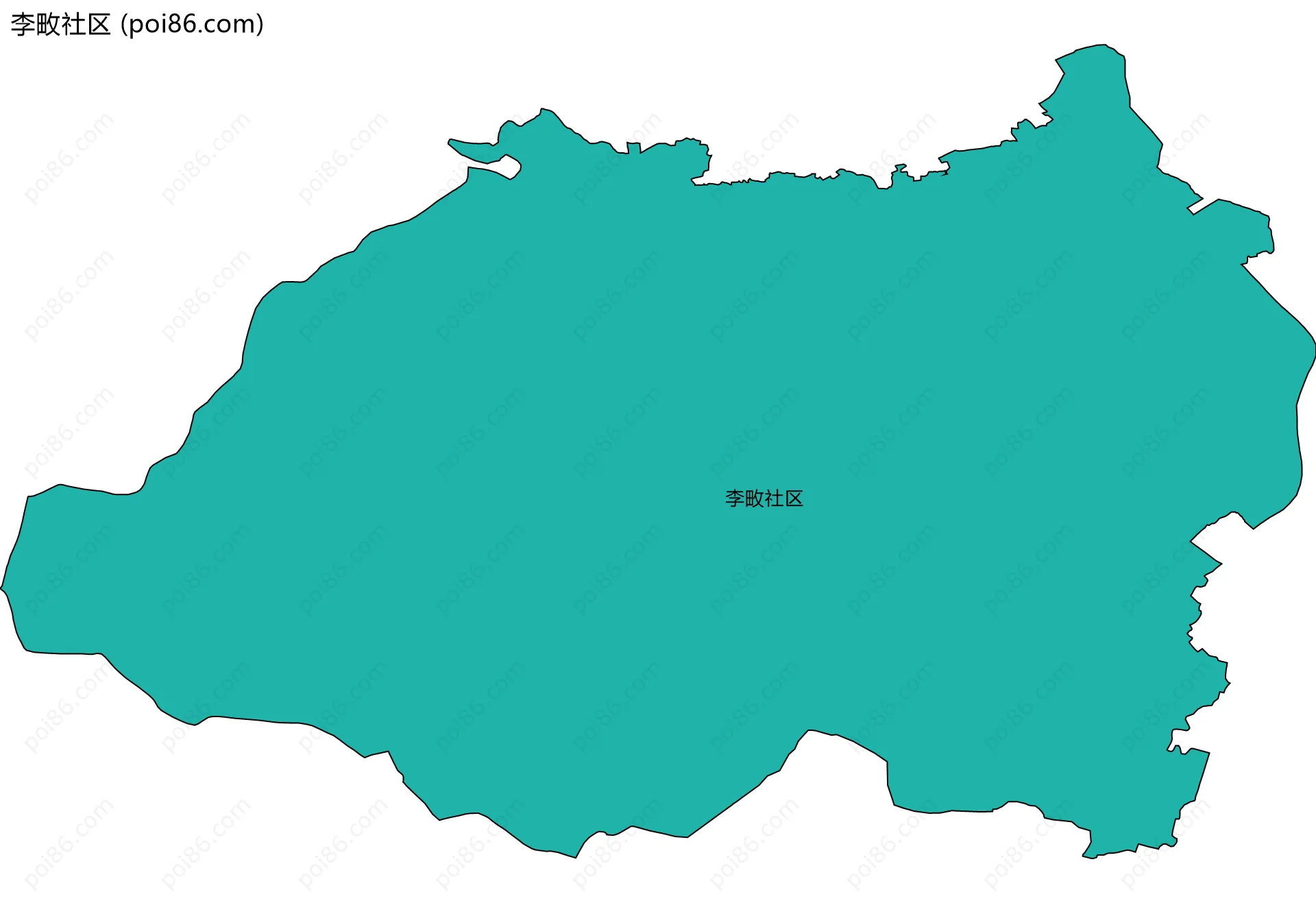 李畋社区边界地图