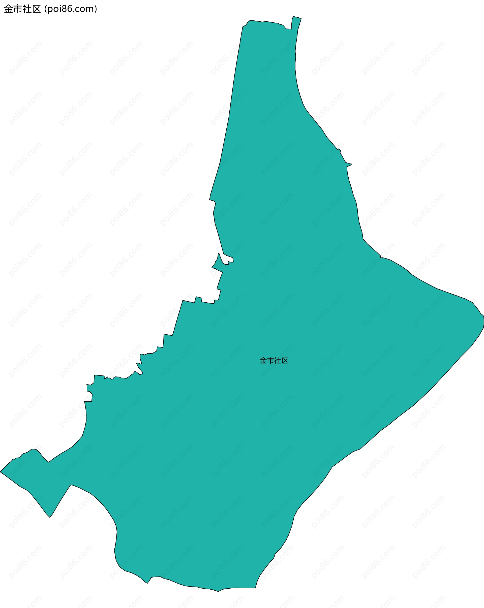 金市社区边界地图