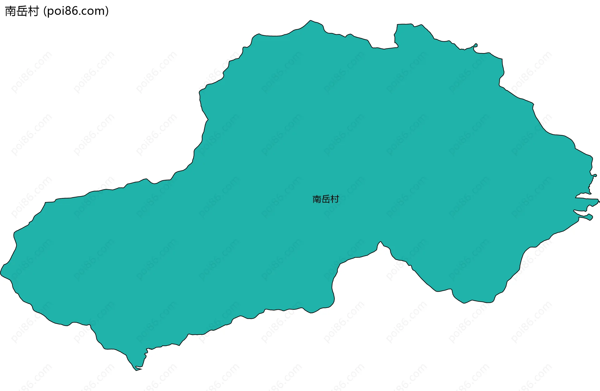 南岳村边界地图