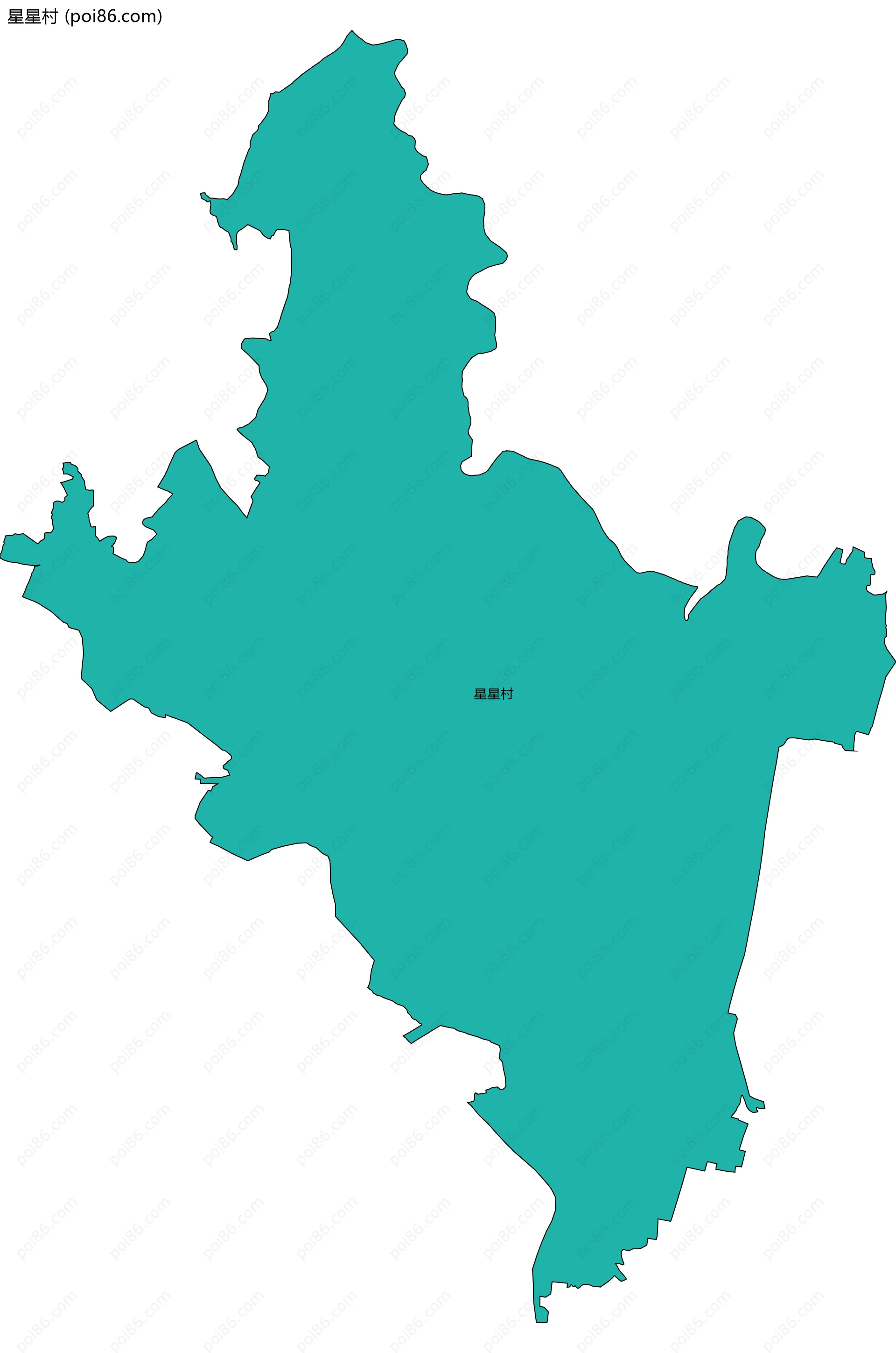 星星村边界地图