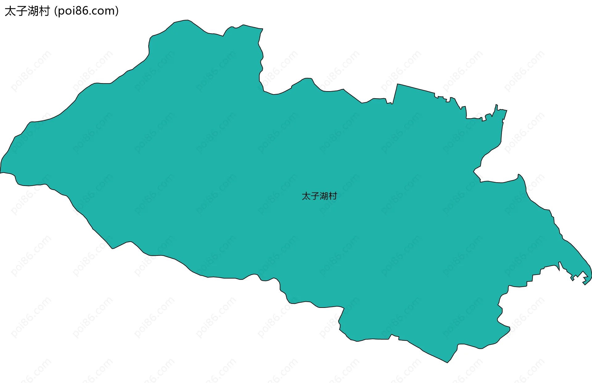 太子湖村边界地图
