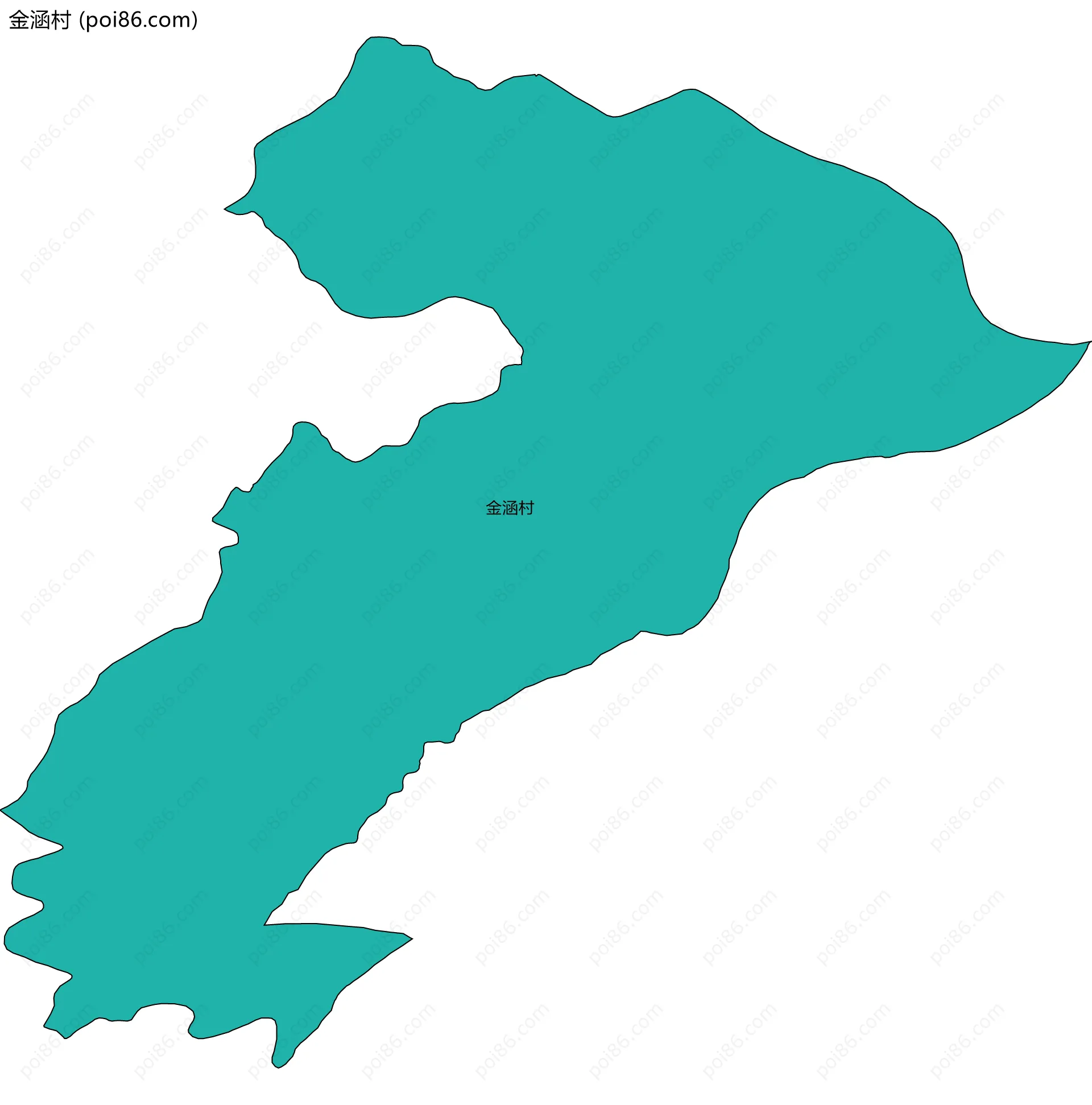 金涵村边界地图