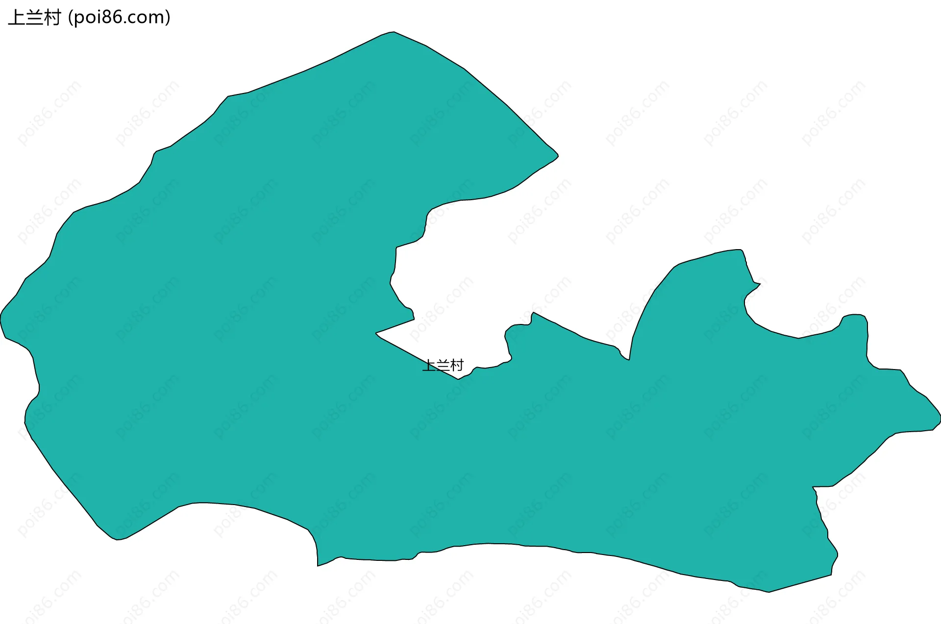 上兰村边界地图