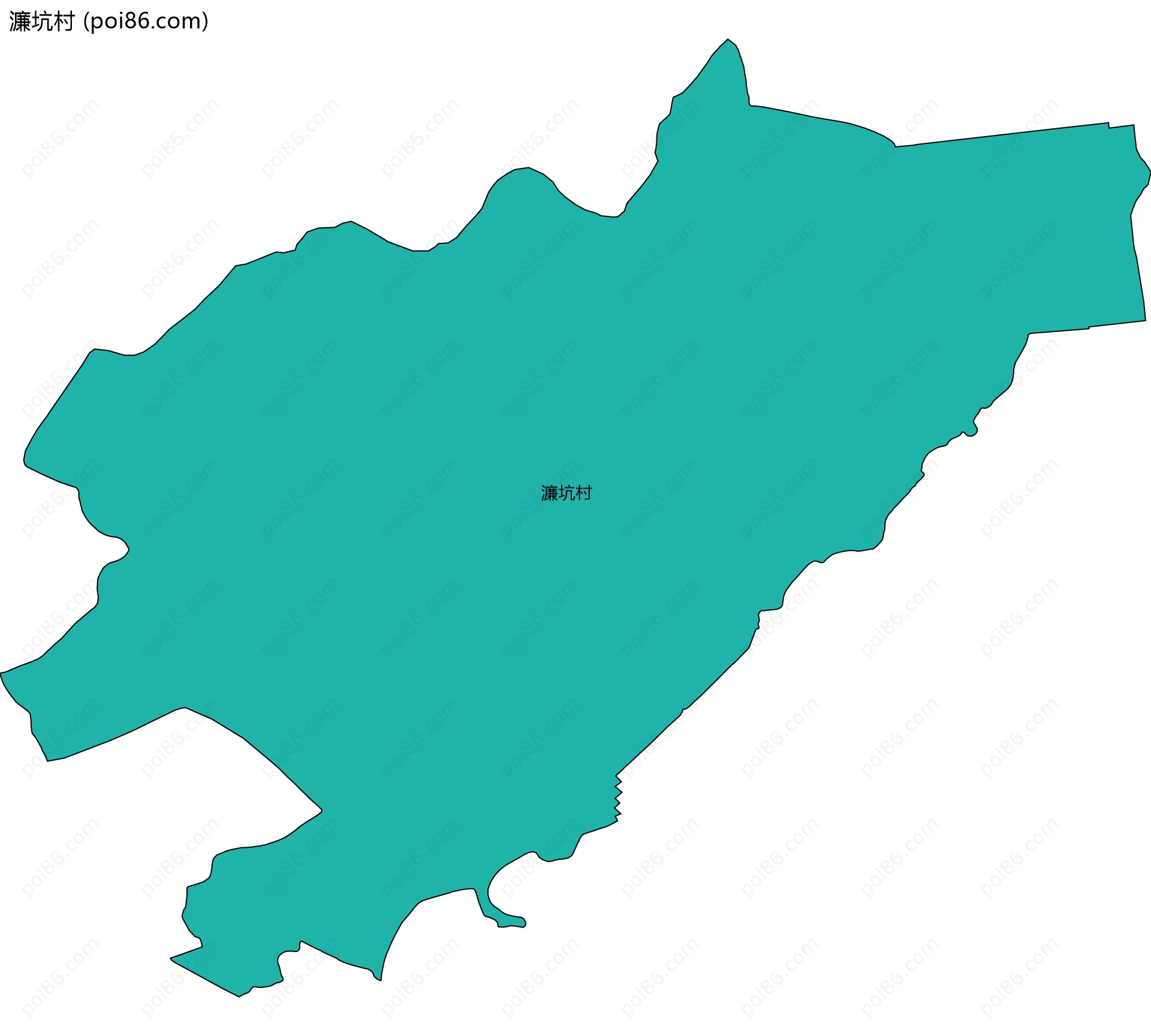 濂坑村边界地图