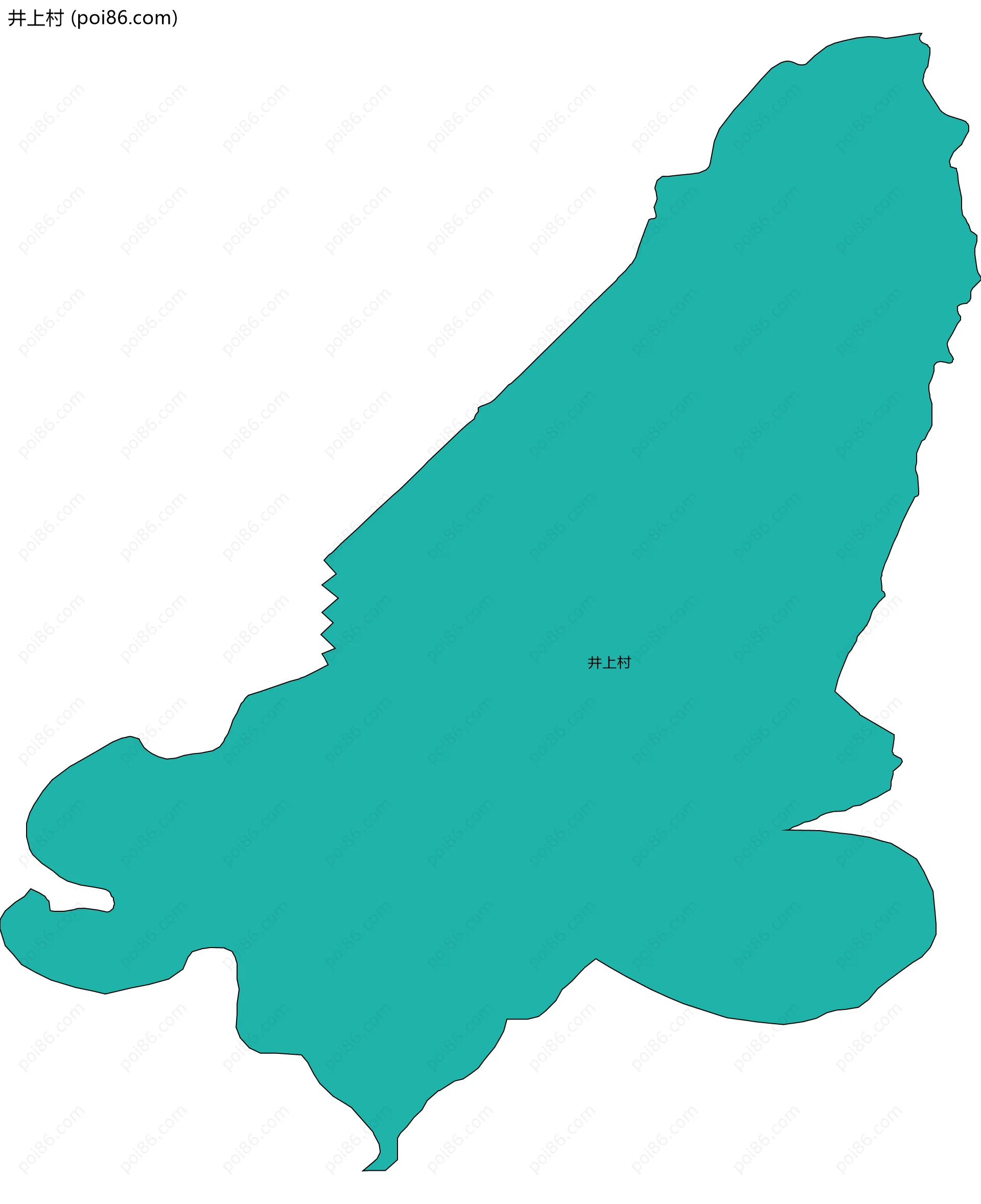 井上村边界地图