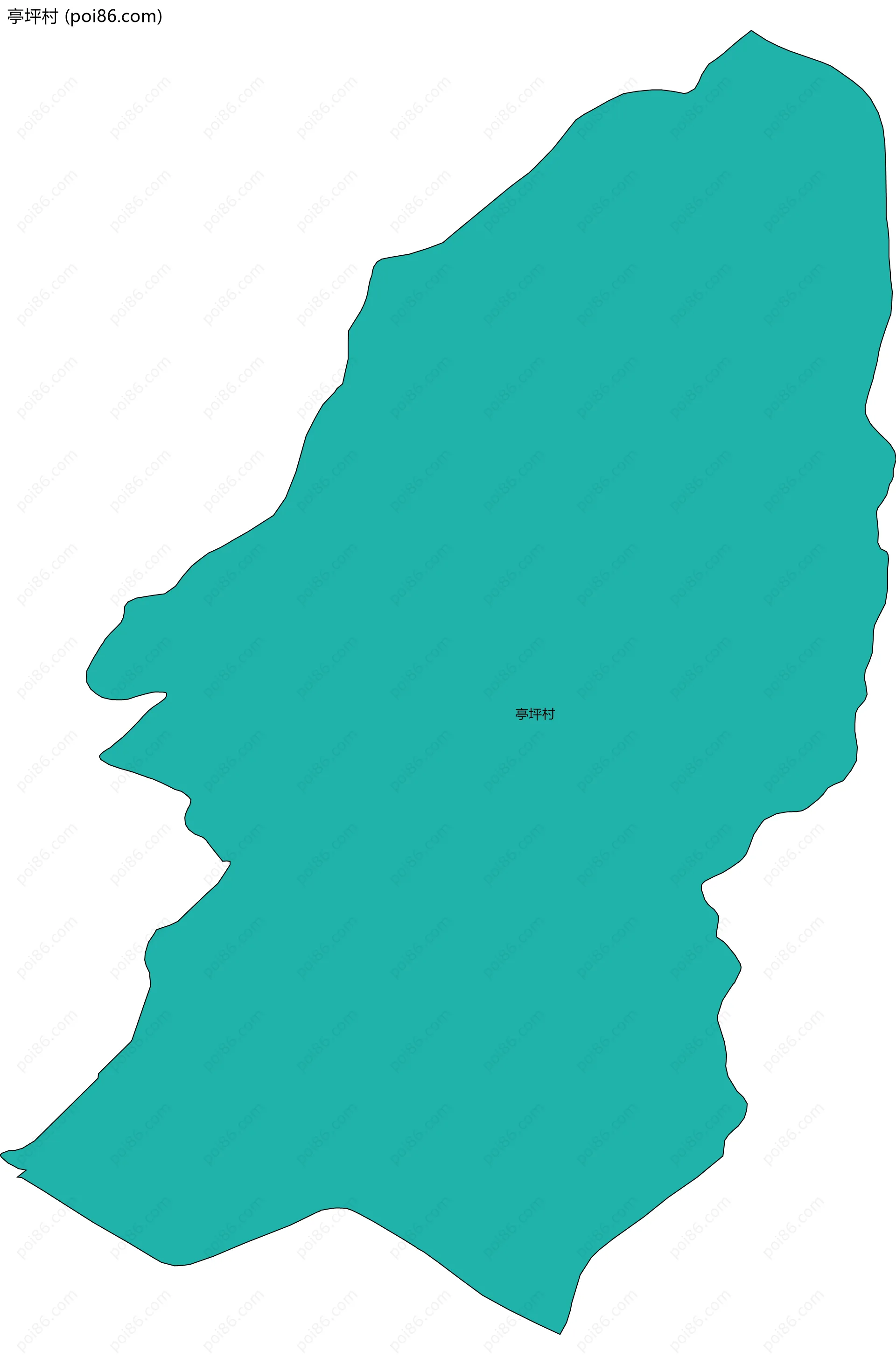 亭坪村边界地图