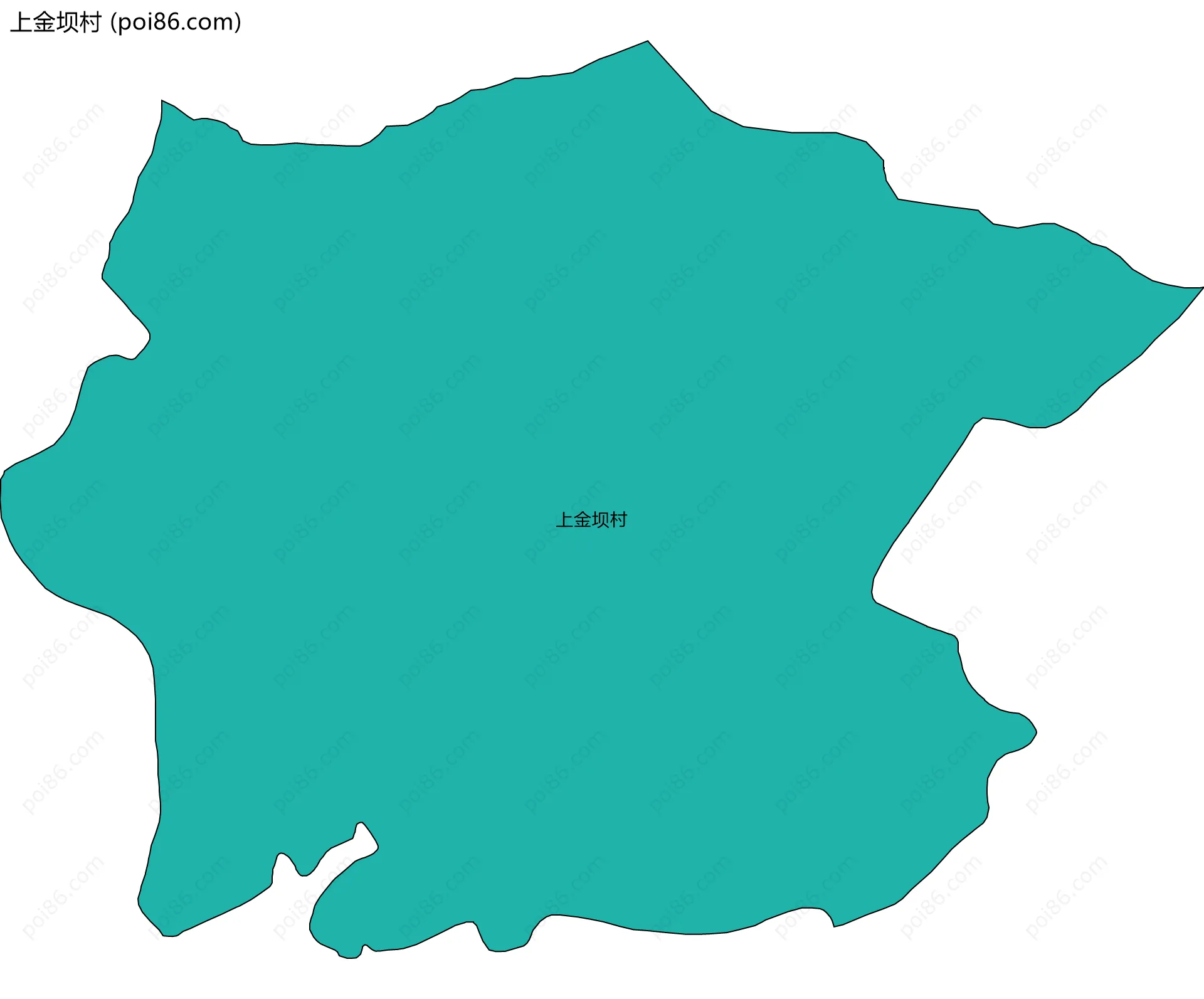 上金坝村边界地图