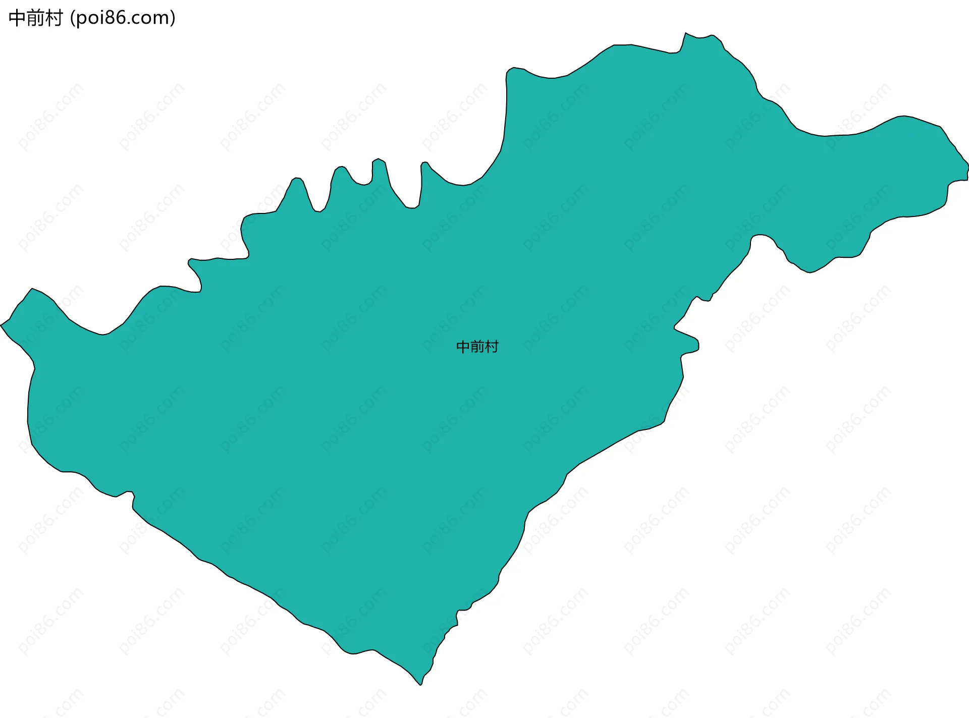 中前村边界地图