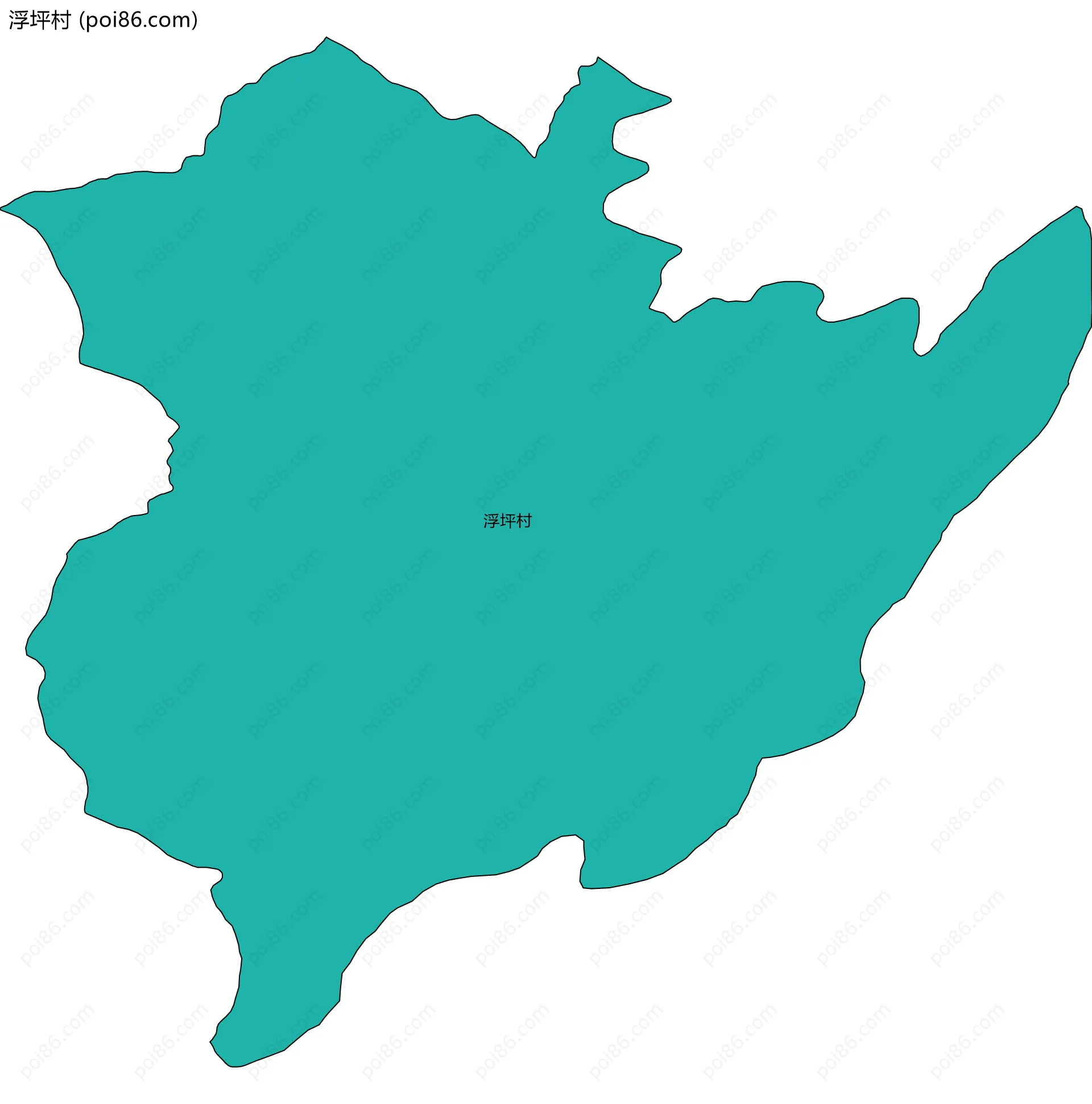 浮坪村边界地图