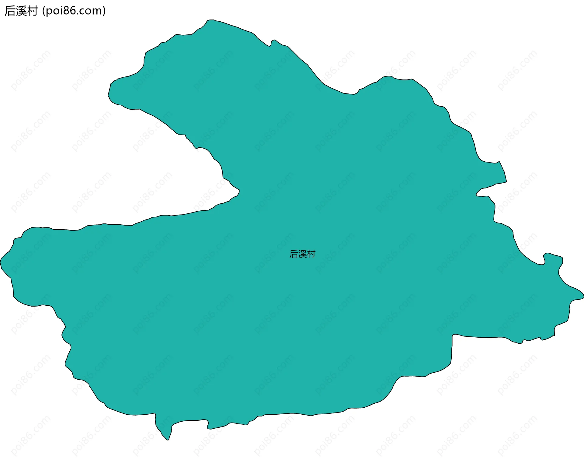 后溪村边界地图